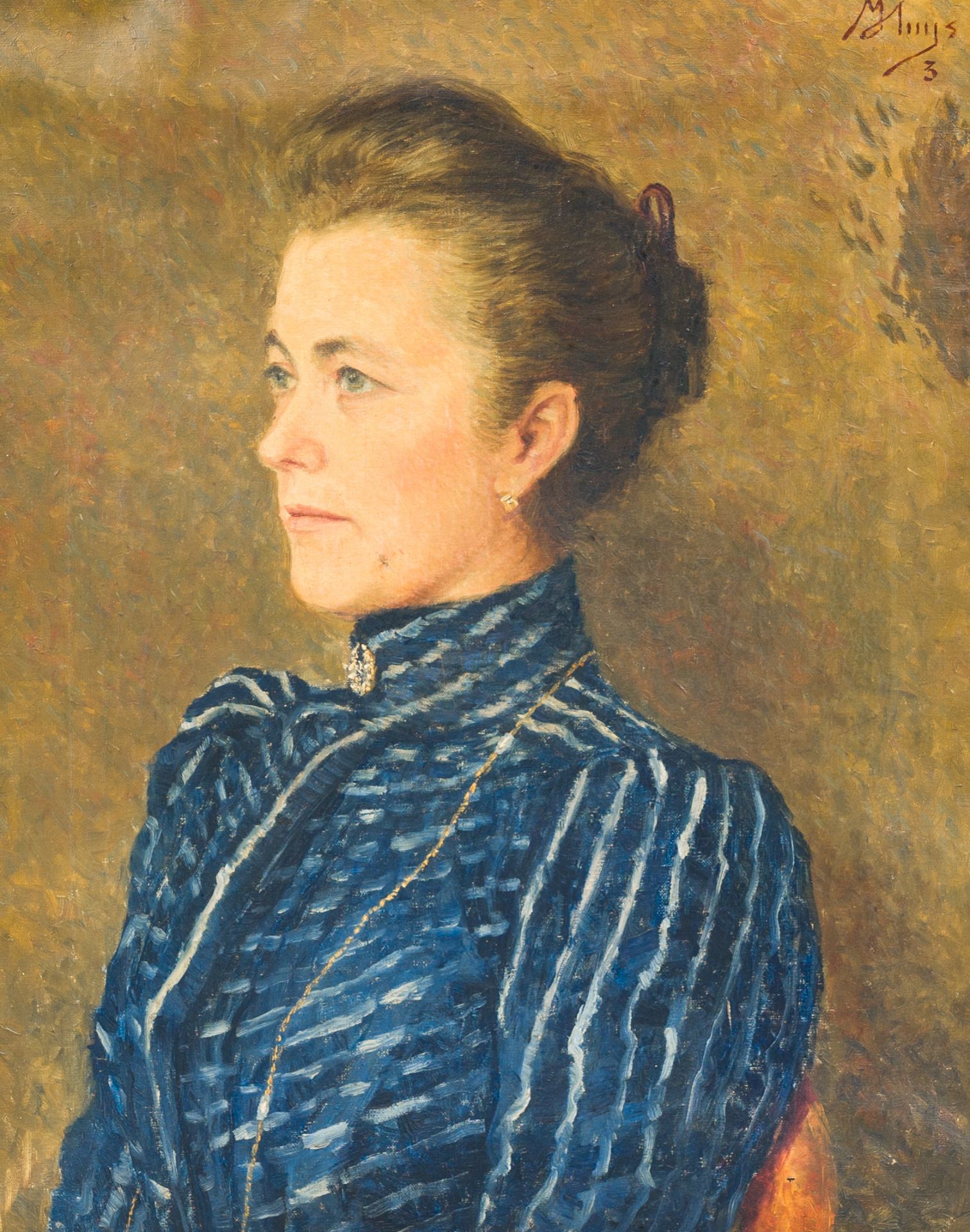 Modest Huys (1874-1932): Portrait of Domithilde Derache, oil on canvas