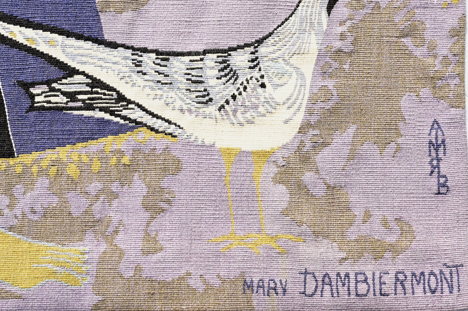 Mary Dambiermont (1932-1983): 'Femme aux mouettes', tapestry - Bild 3 aus 6