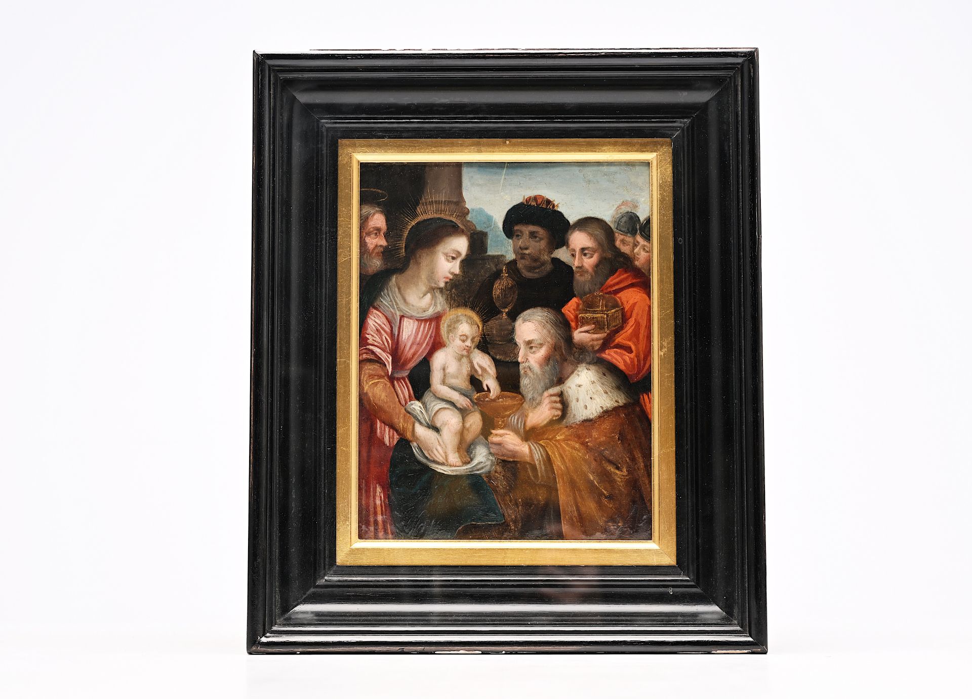 Flemish School: The adoration of the magi, oil on copper, 17th C. - Bild 2 aus 3