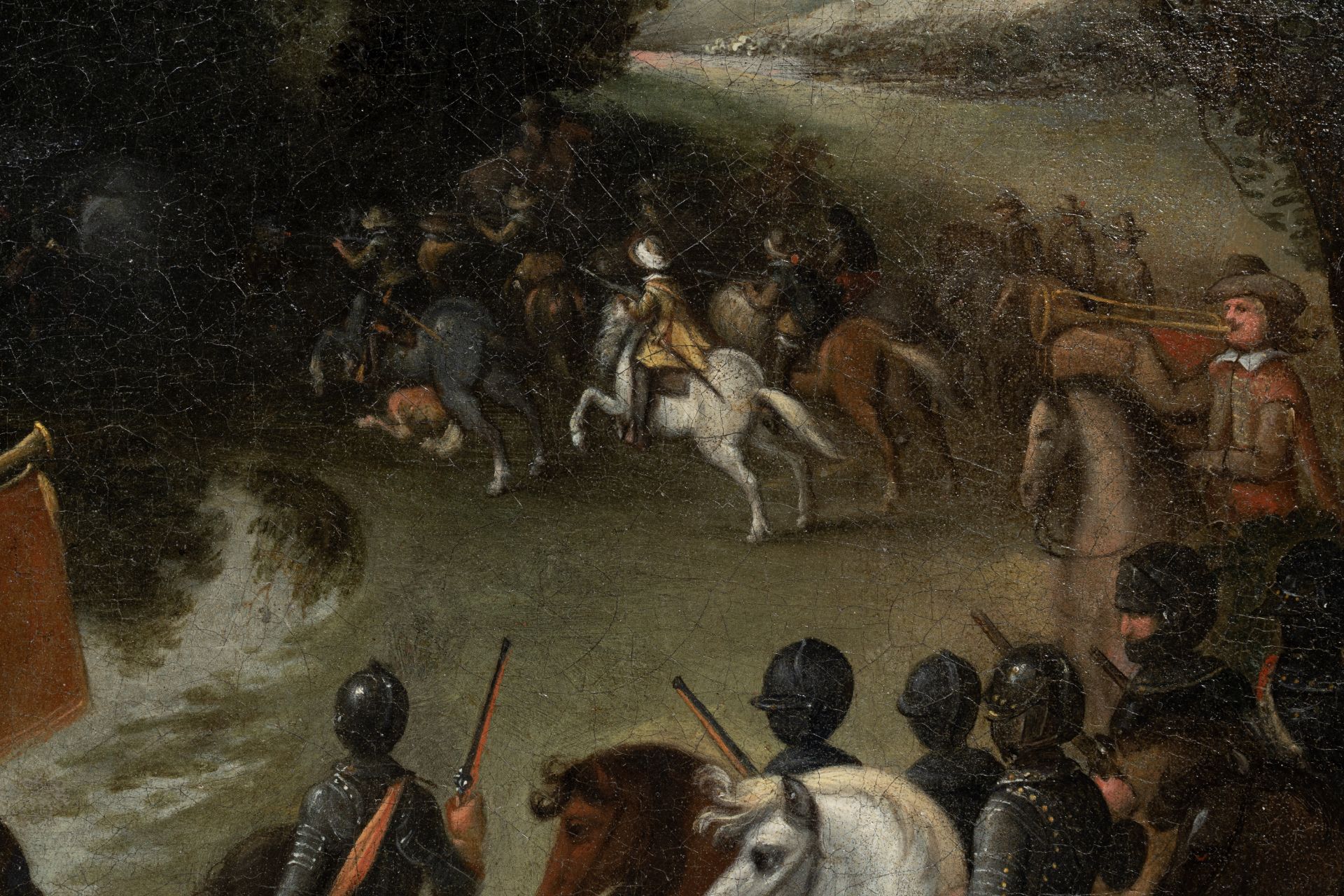 Sebastian Vrancx (1573-1647) and workshop: The ambush, oil on canvas - Image 5 of 7