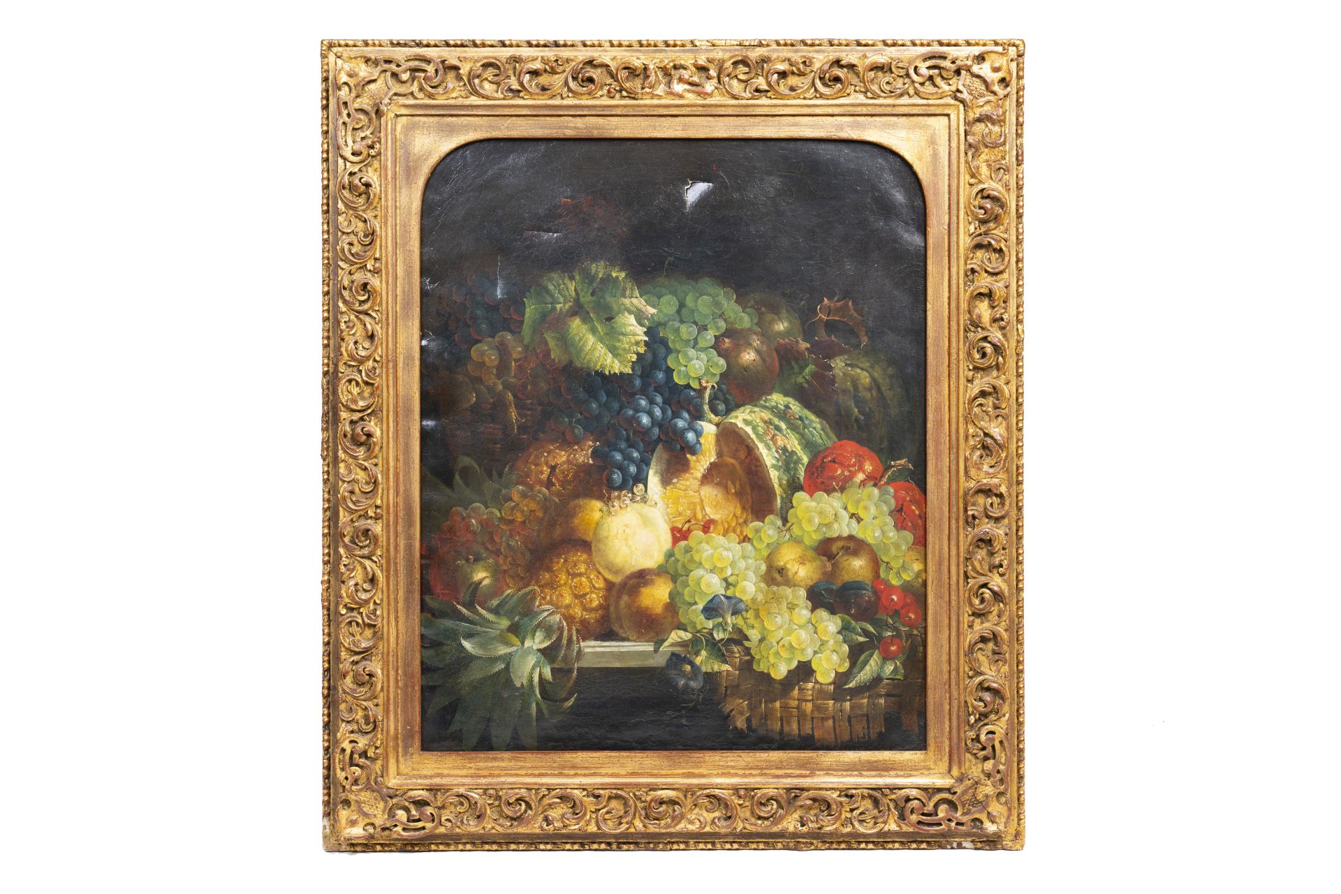 Jean-Baptiste Robie (1821-1910): Still life with fruit, oil on canvas - Image 3 of 3
