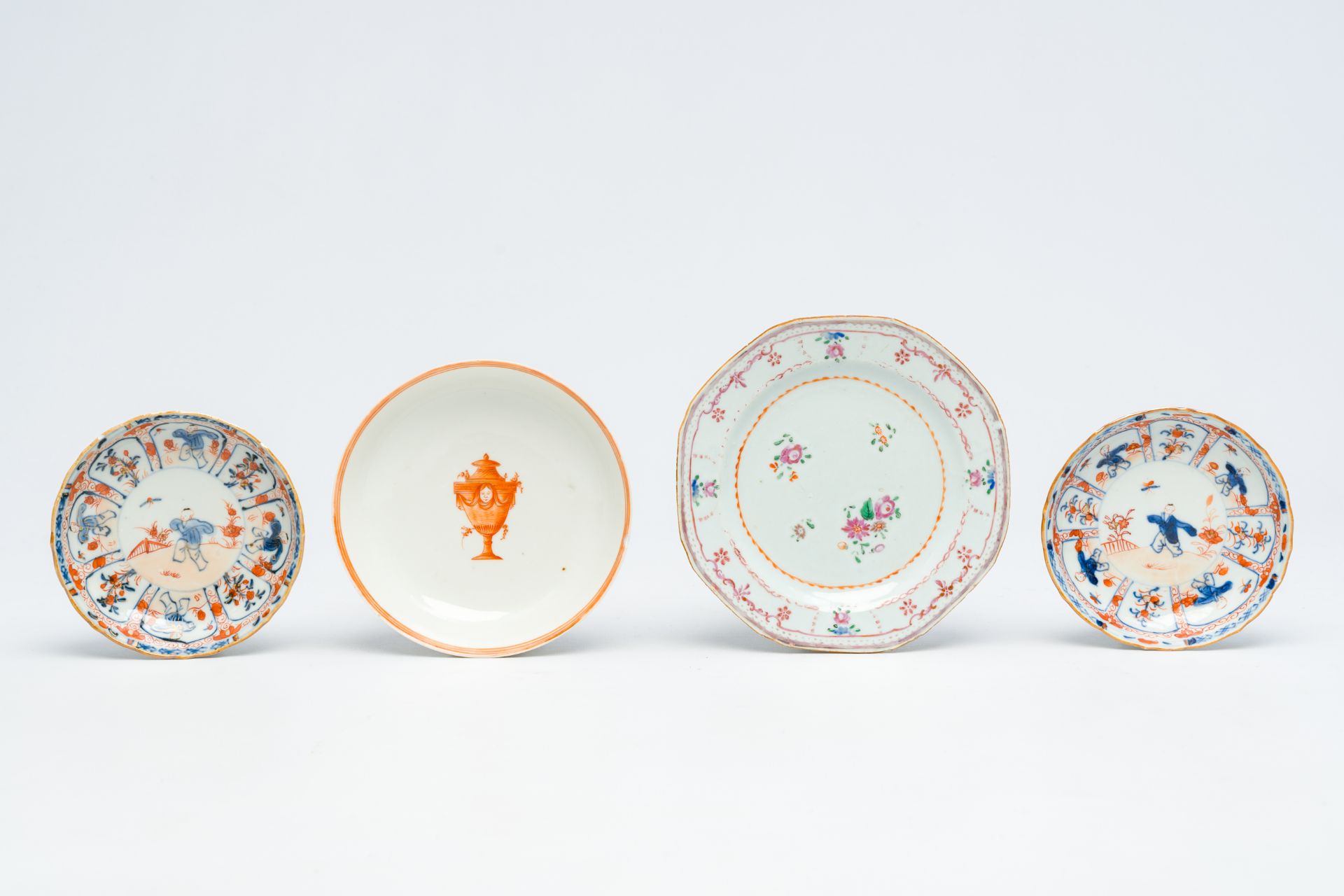 A varied collection of Chinese famille rose, verte, Imari style, iron-red and monochrome porcelain, - Image 4 of 17