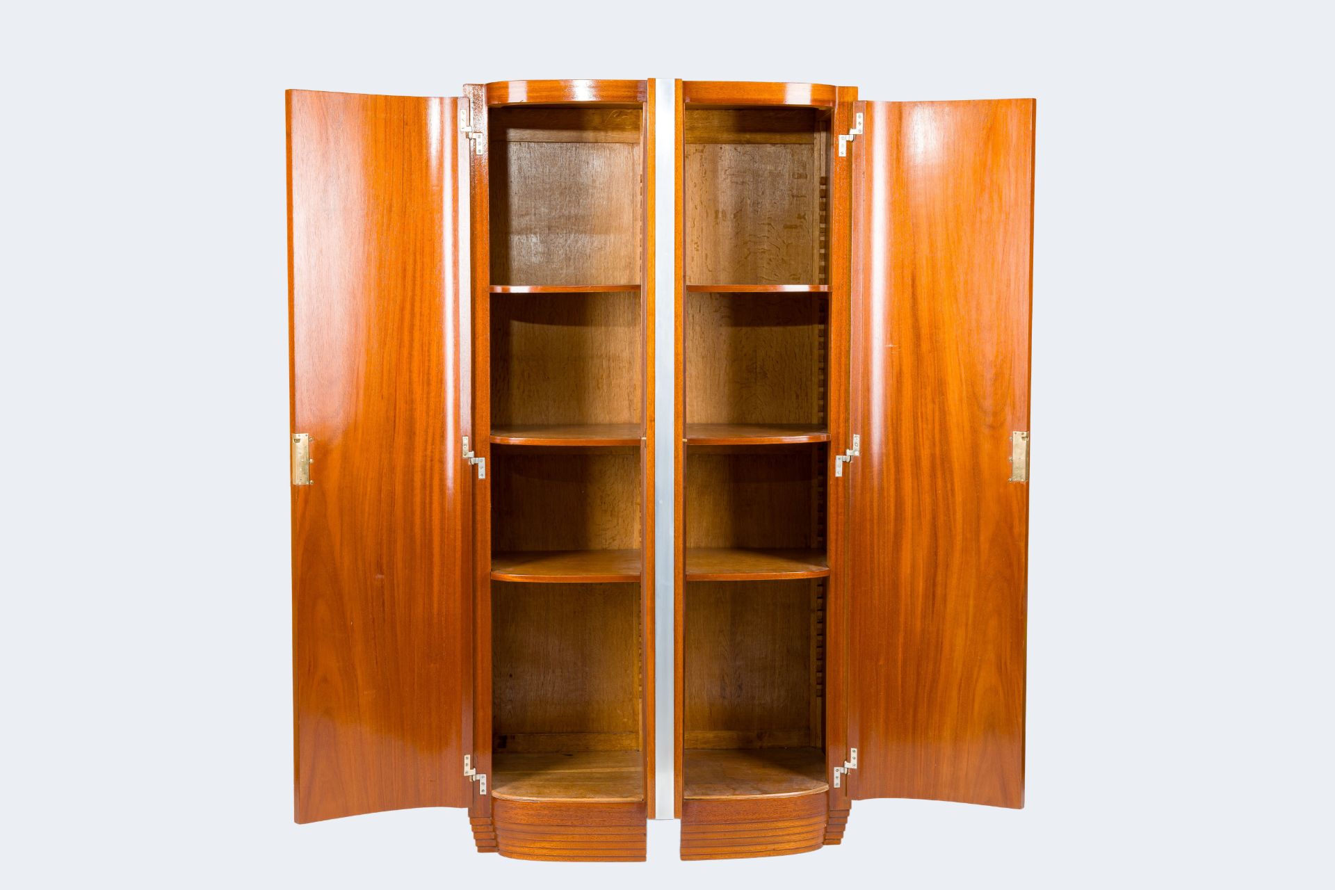 A French veneered wood Art Deco two-door cabinet, first half 20th C. - Image 2 of 6