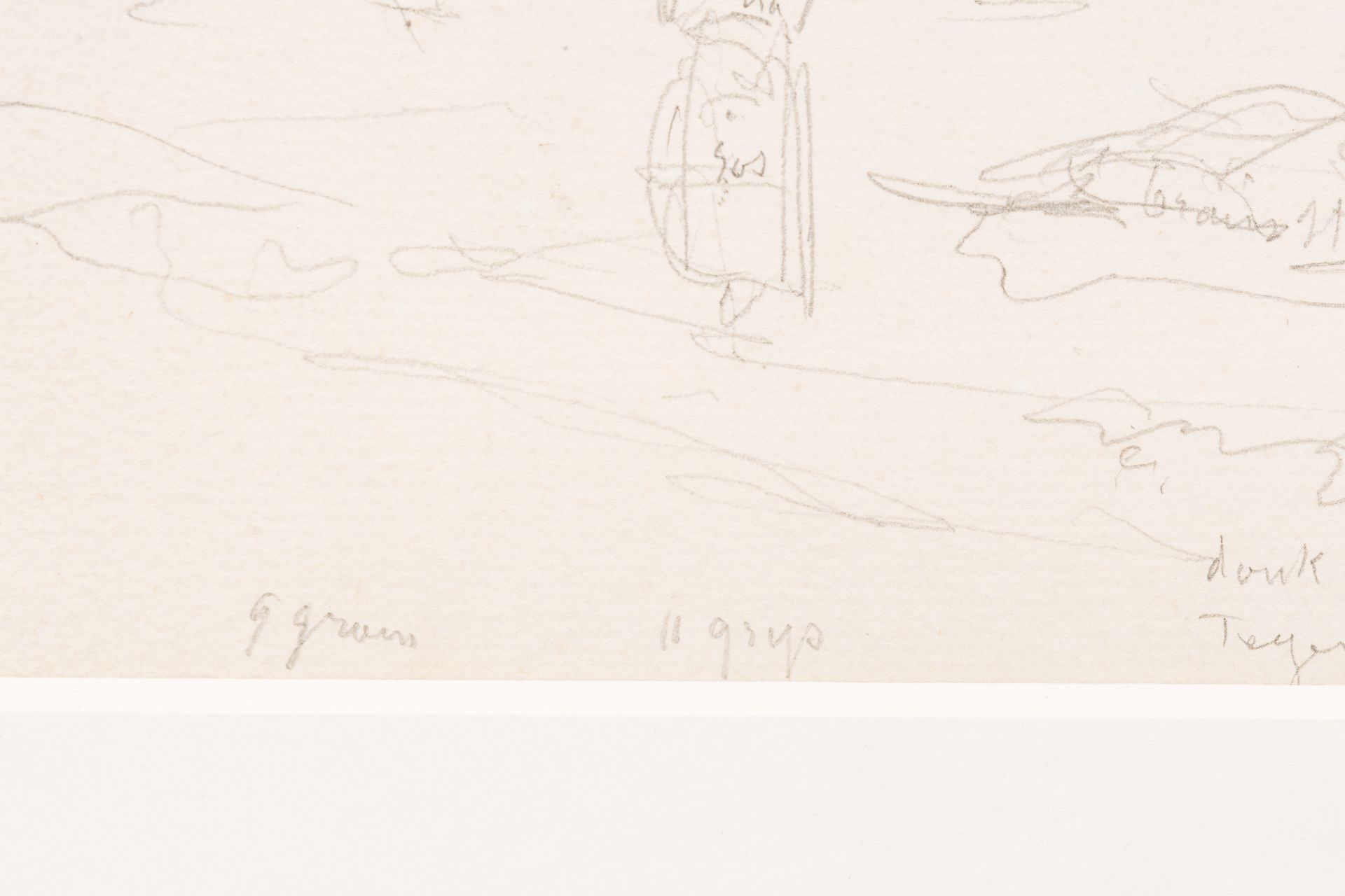 Xavier de Cock (1818-1896): Animated park view, pencil on paper - Bild 4 aus 5