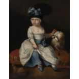 Johann Herman Faber (1734-1800, in the manner of): A child with a dog, oil on canvas, dated 1795, 18
