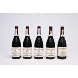 Five bottles of Chateau de Beaucastel, Chateauneuf-du-Pape, 2003 and 2004