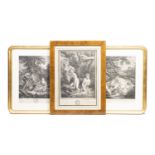 Three various engravings with mythological scenes, 19th C.