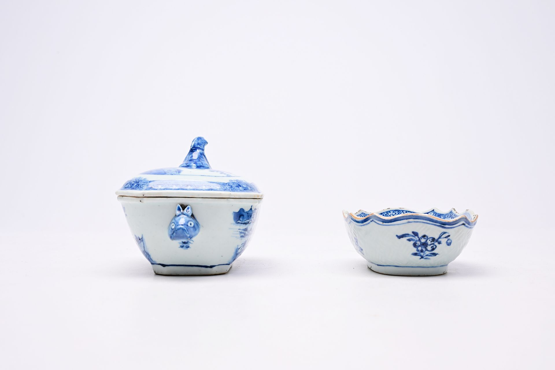 A varied collection of Chinese blue and white porcelain, Kangxi and later - Image 3 of 12