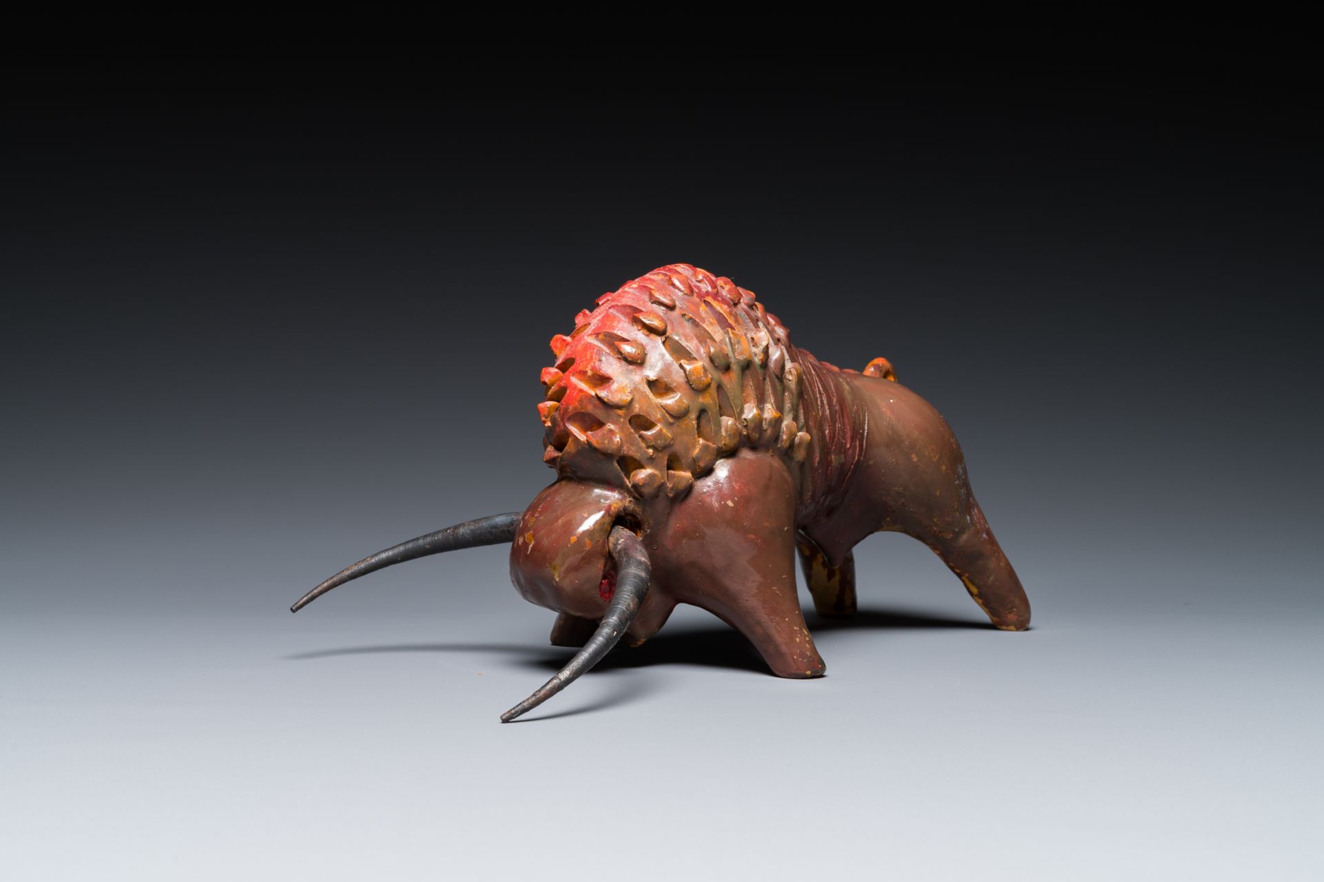 Alvino Bagni (1919-2000): A bull, patinated terracotta, 1960's - Image 2 of 9