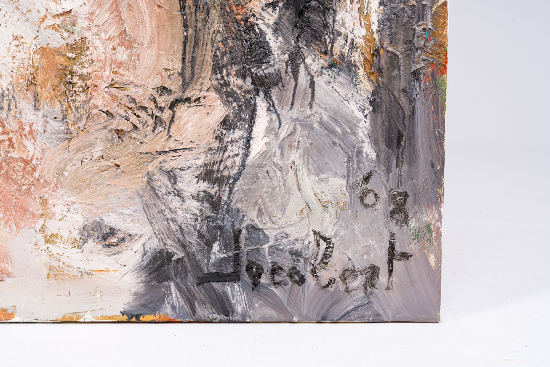 Jacobert (Jacques Busschaert, 1944-2012): Abstract composition, oil on canvas, dated (20)08 - Bild 4 aus 8
