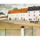 Leo Piron (1899-1962): 'Etichove' (House widow De Vos butcher), oil on canvas