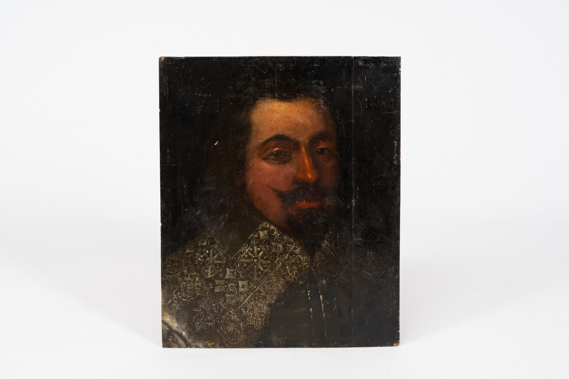 English school: Portrait of a nobleman, oil on panel, 17th C. and later - Image 2 of 4