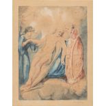 Flemish school, in the manner of Gaspard de Crayer (1584-1669): The ascension, watercolour on paper,