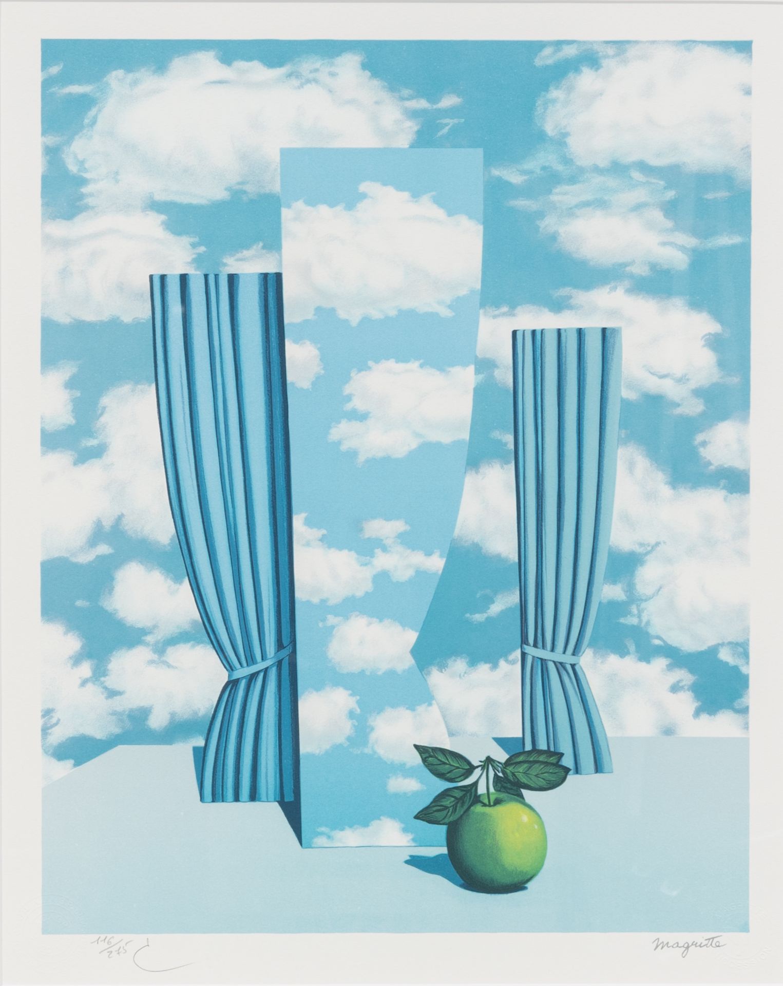 Rene Magritte (1898-1967, after): 'Le beau monde', lithograph in colours, ed. 116/275, dated 2010