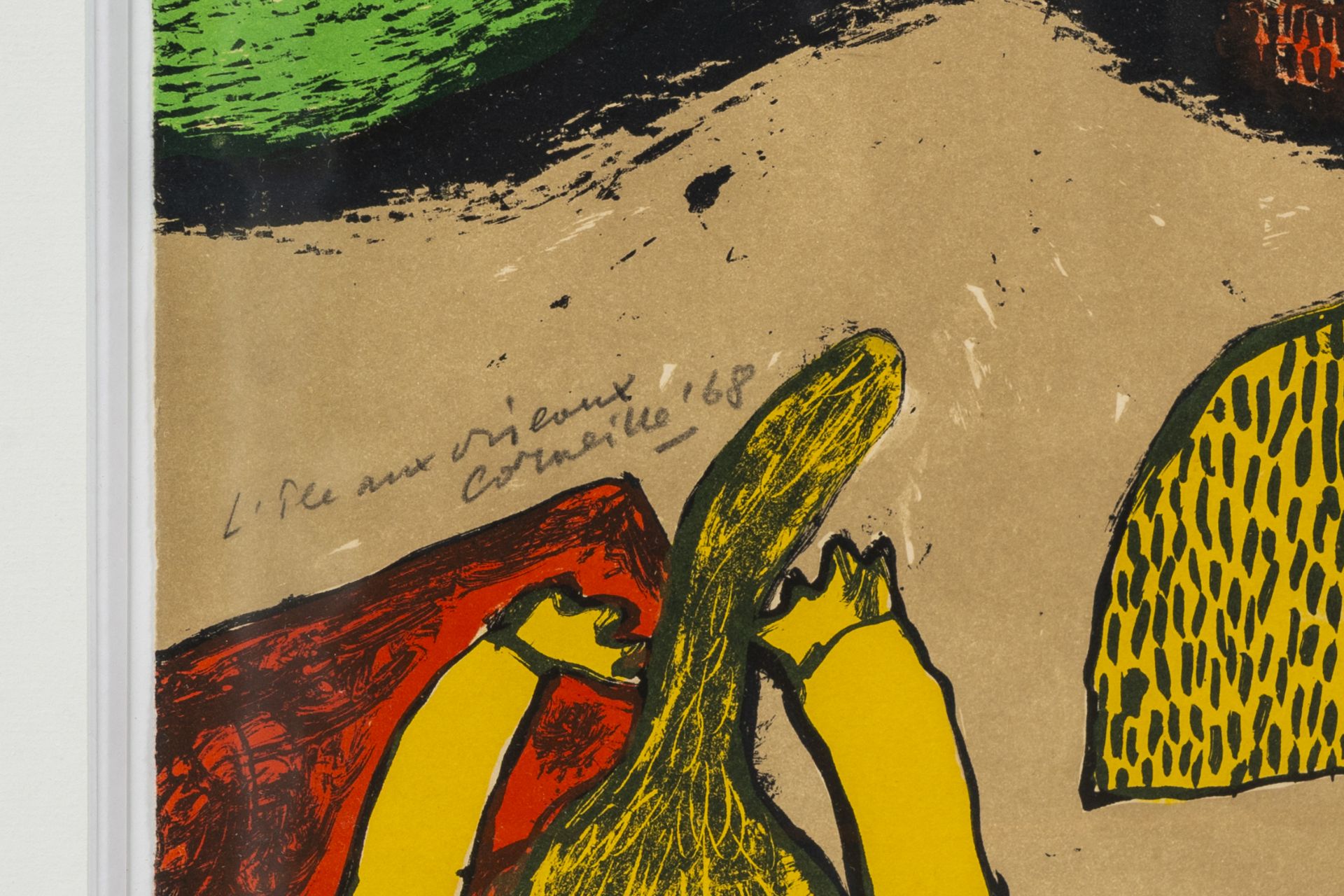 Guillaume Corneille van Beverloo (Corneille, 1922-2010): 'L'Ã®le aux oiseaux', lithograph in colours - Bild 4 aus 4
