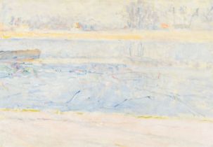 Georges Buysse (1864-1916): 'Langs het kanaal', oil on canvas