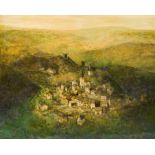 Leo Piron (1899-1962): View of Vianden in Luxembourg, oil on canvas