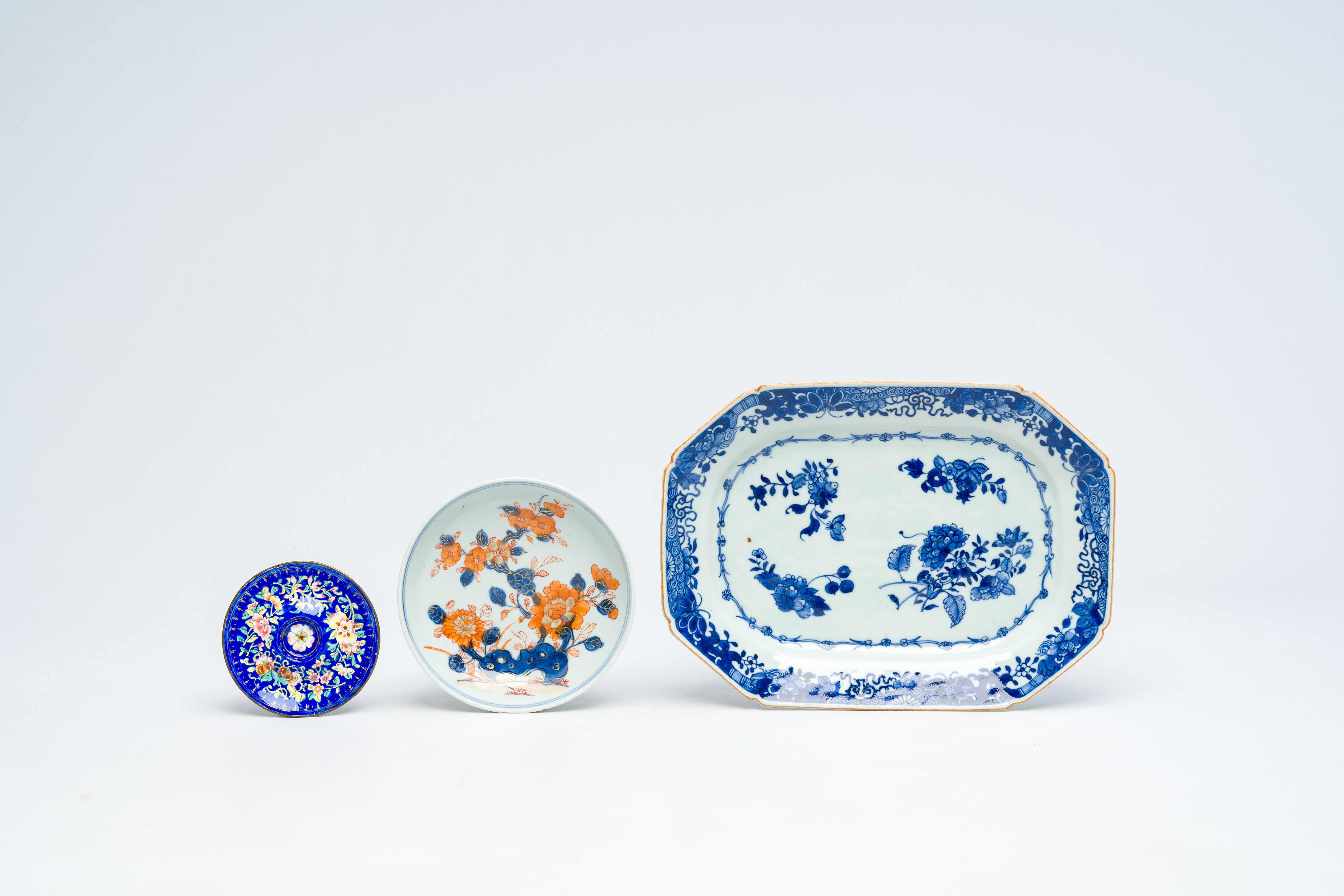 A varied collection of Chinese porcelain, Canton enamel and jade, Qianlong and later - Image 2 of 11