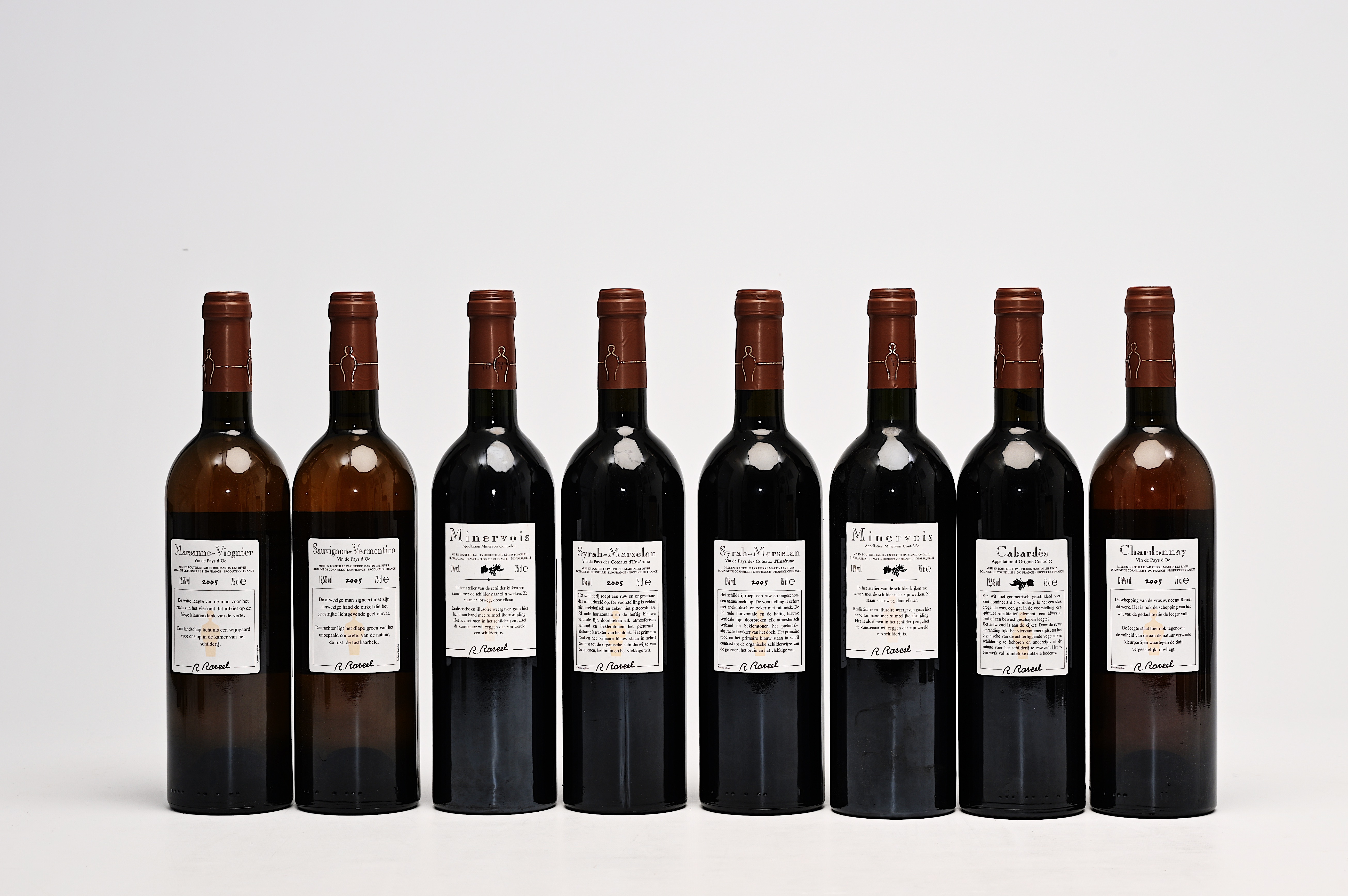 Roger Raveel (1921-2013): Two boxes of wine (eight bottles), ed. 43/100 and 75/100, and a publicatio - Image 7 of 10