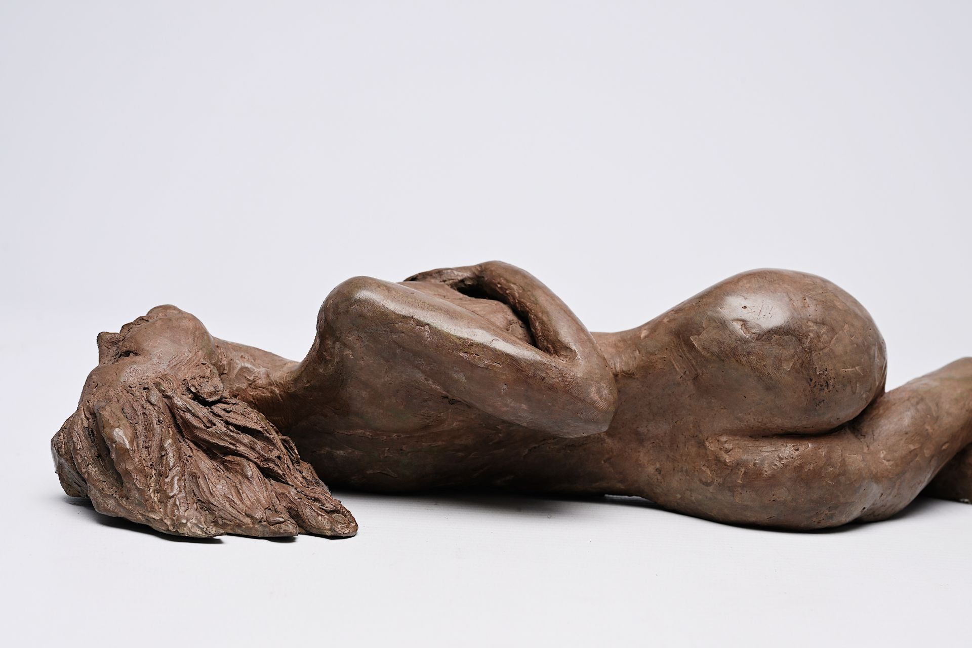 Christian Charvet (1951): 'Odalisque', brown patinated bronze, ed. E.A. II/IV, foundry mark 'Fonderi - Image 2 of 16
