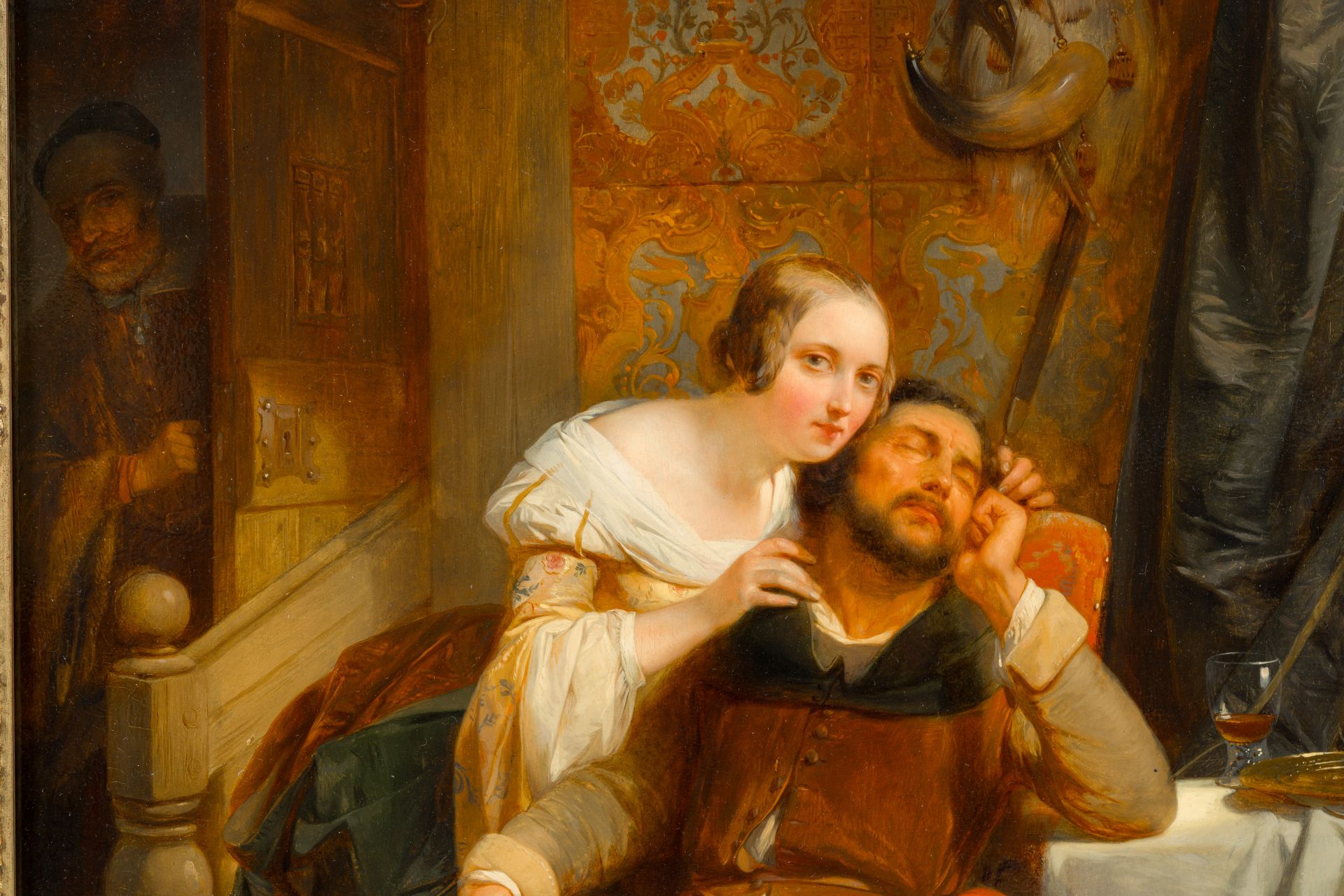 Nicaise De Keyser (1813-1887): The unguarded moment, oil on panel, dated 1842 - Image 5 of 5