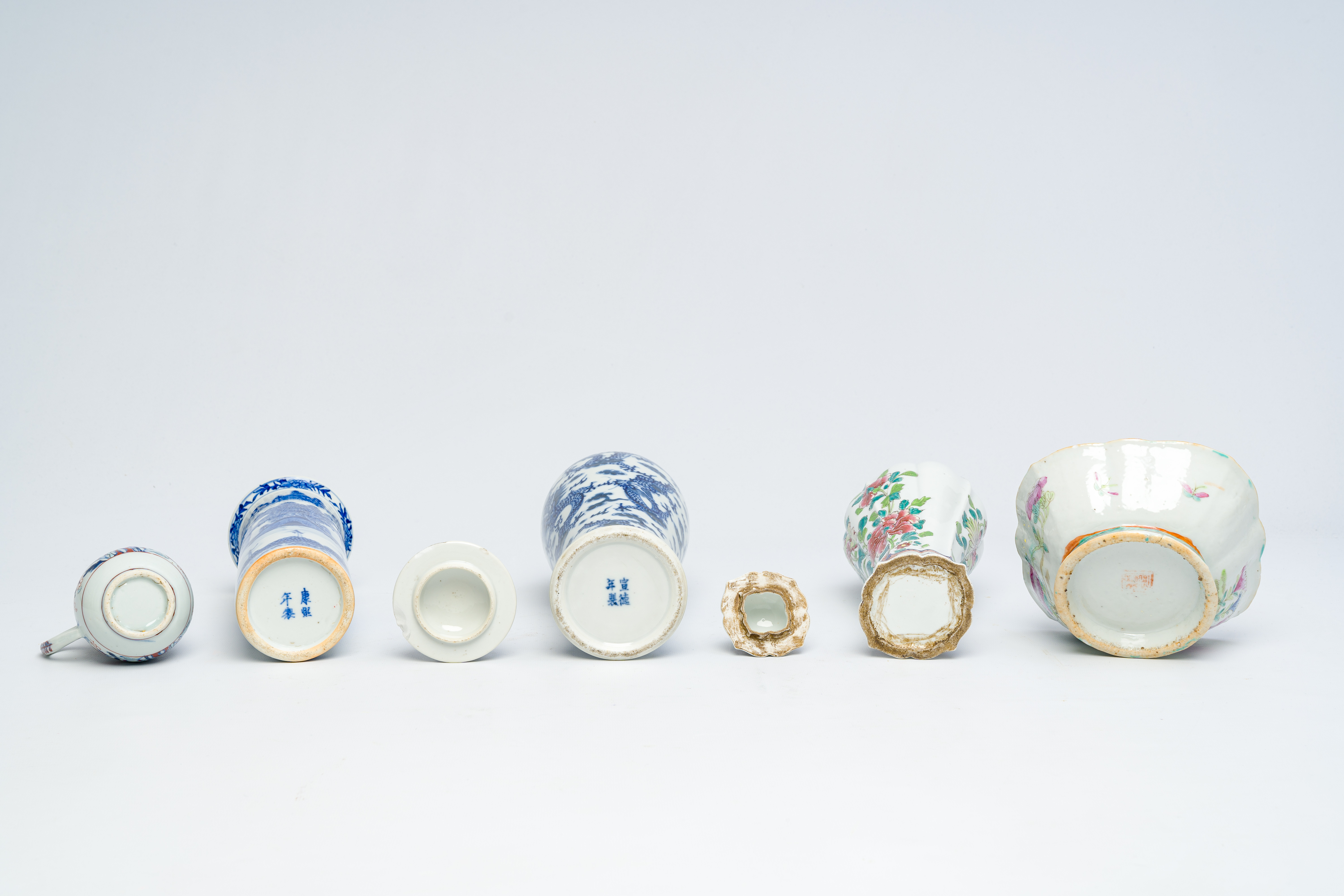 A varied collection of Chinese porcelain, Canton enamel and jade, Qianlong and later - Image 9 of 11