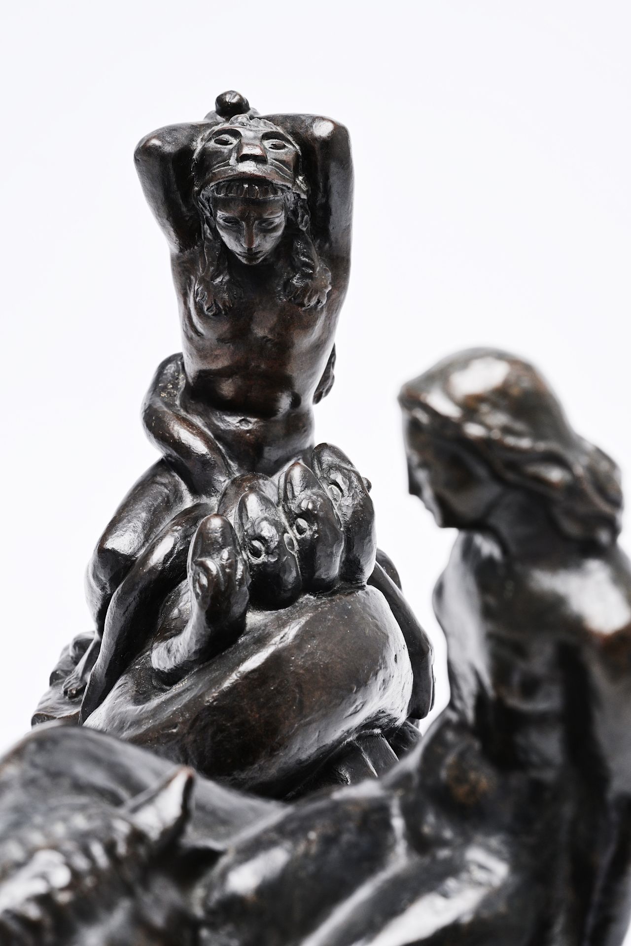 Antoine Vriens (1902-1987): Heracles and the Hydra of Lerna & Europa and the bull, patinated bronze, - Bild 10 aus 11