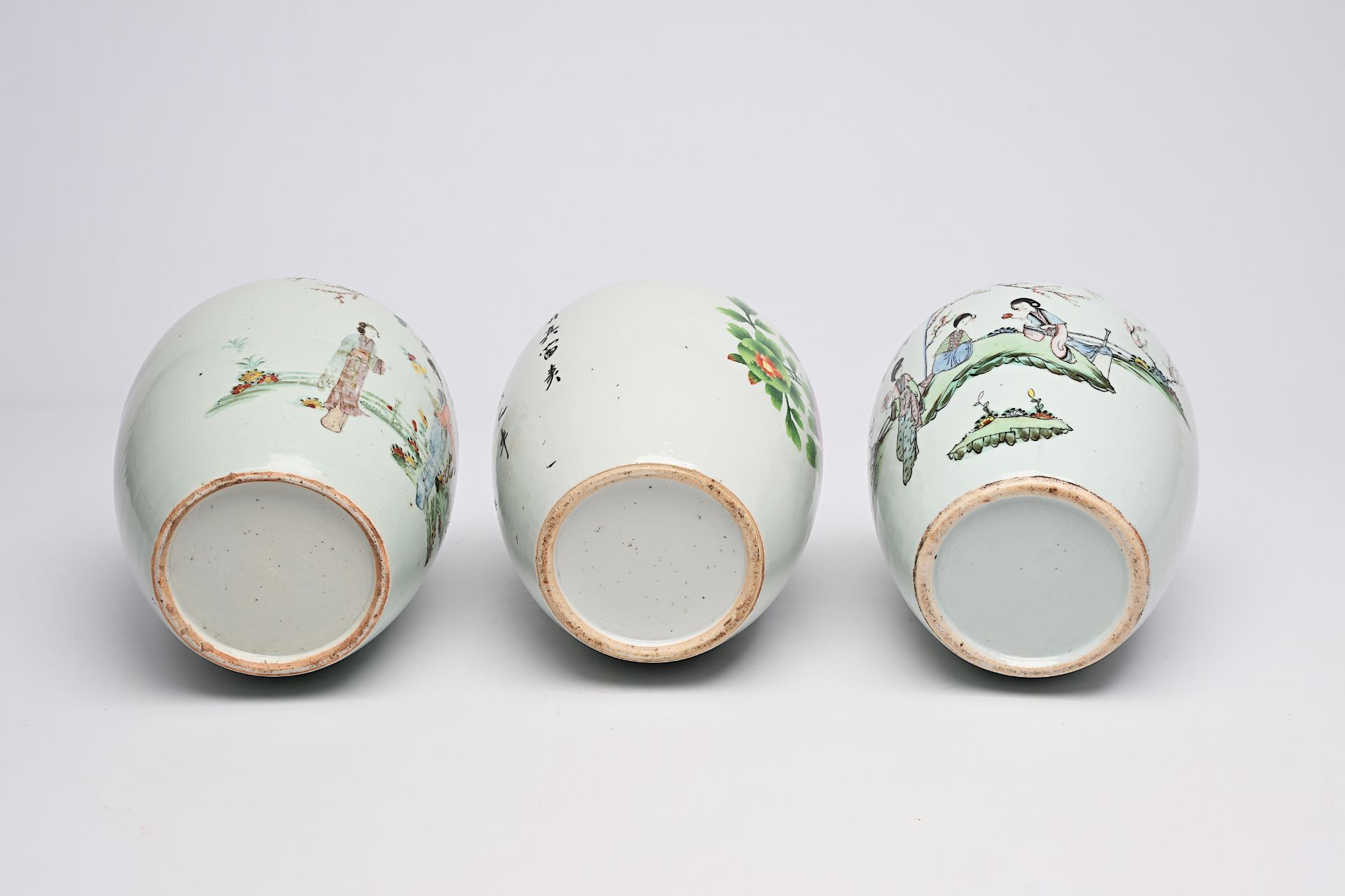 Six Chinese famille rose and qianjiang cai ginger jars with floral and figurative design, 19th/20th - Image 25 of 34