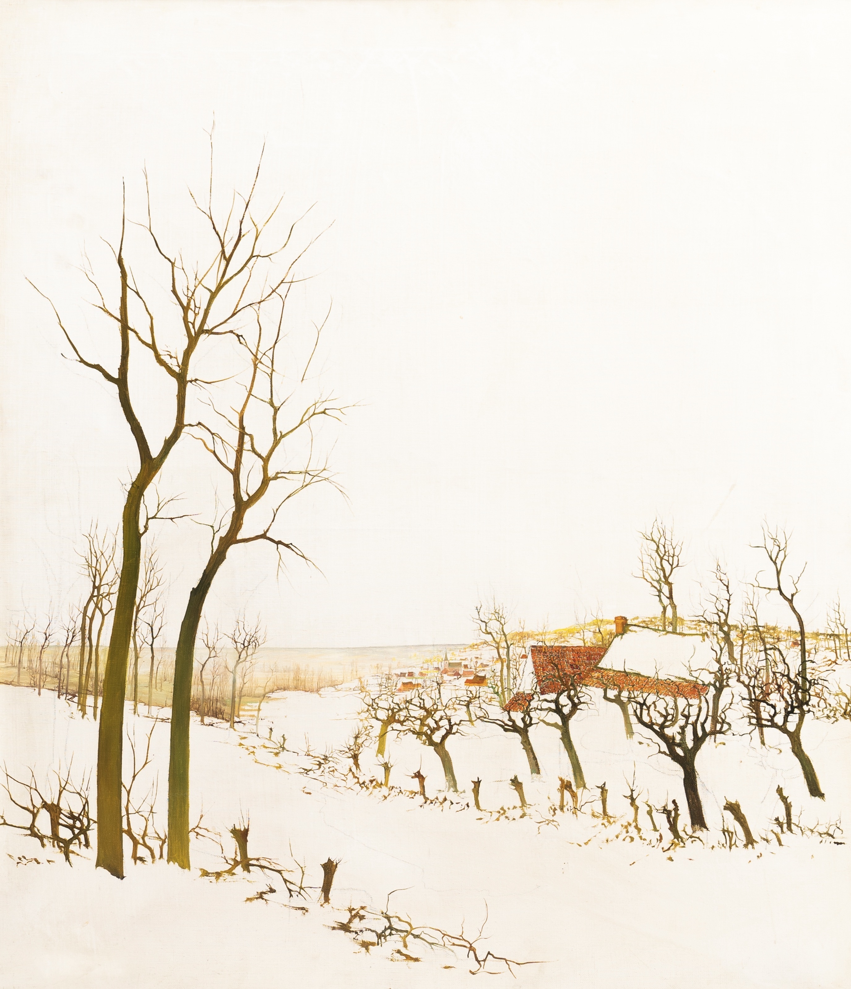 Leo Piron (1899-1962): The Flemish Ardennes in winter, oil on canvas