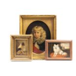 Belgian school: Three various works, oil on canvas, board and panel, 19th/20th C.