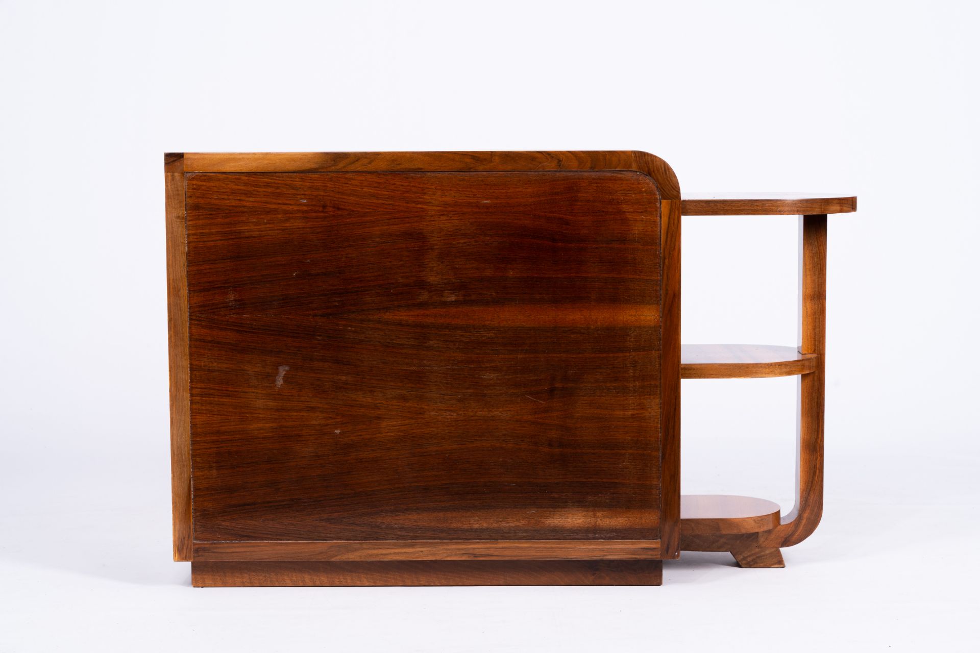 A pair of wood Art Deco two-door cabinets with etagere, first half 20th C. - Image 5 of 13