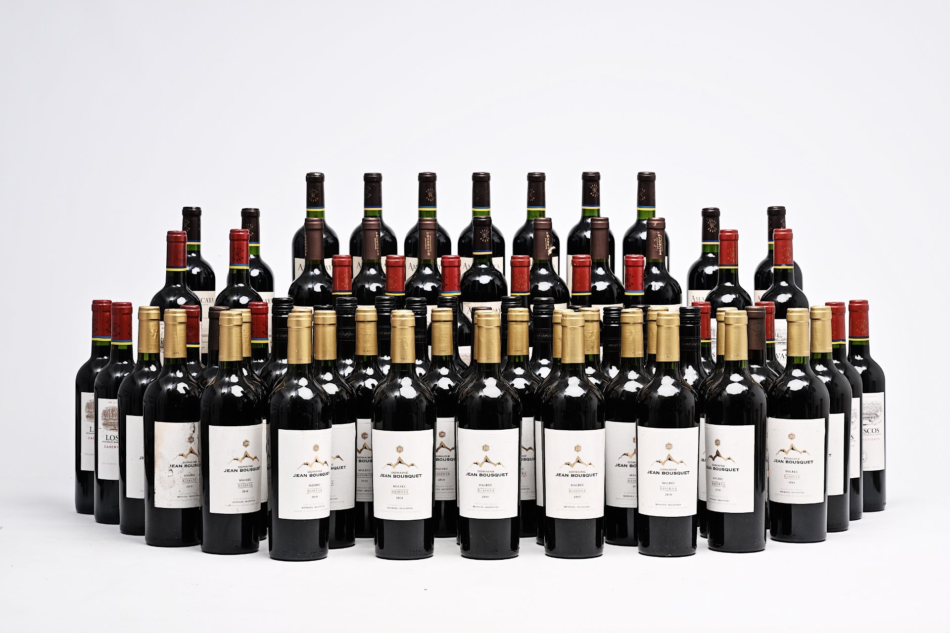 A varied collection of Argentinian, Australian, Chilean and South African red wines, 2006-2014