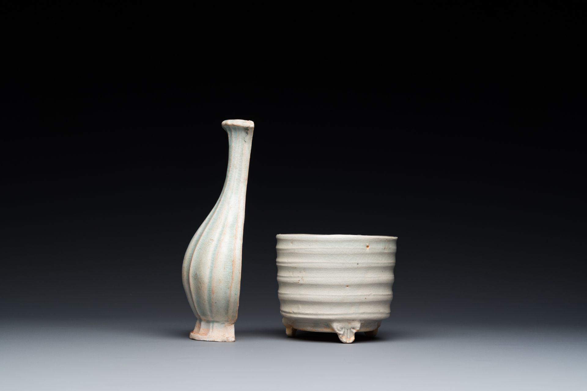 Six Chinese celadon, monochrome and qingbai wares, Han and later - Image 6 of 16