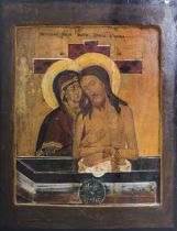 A large Russian icon, 'Pieta', 19th C.