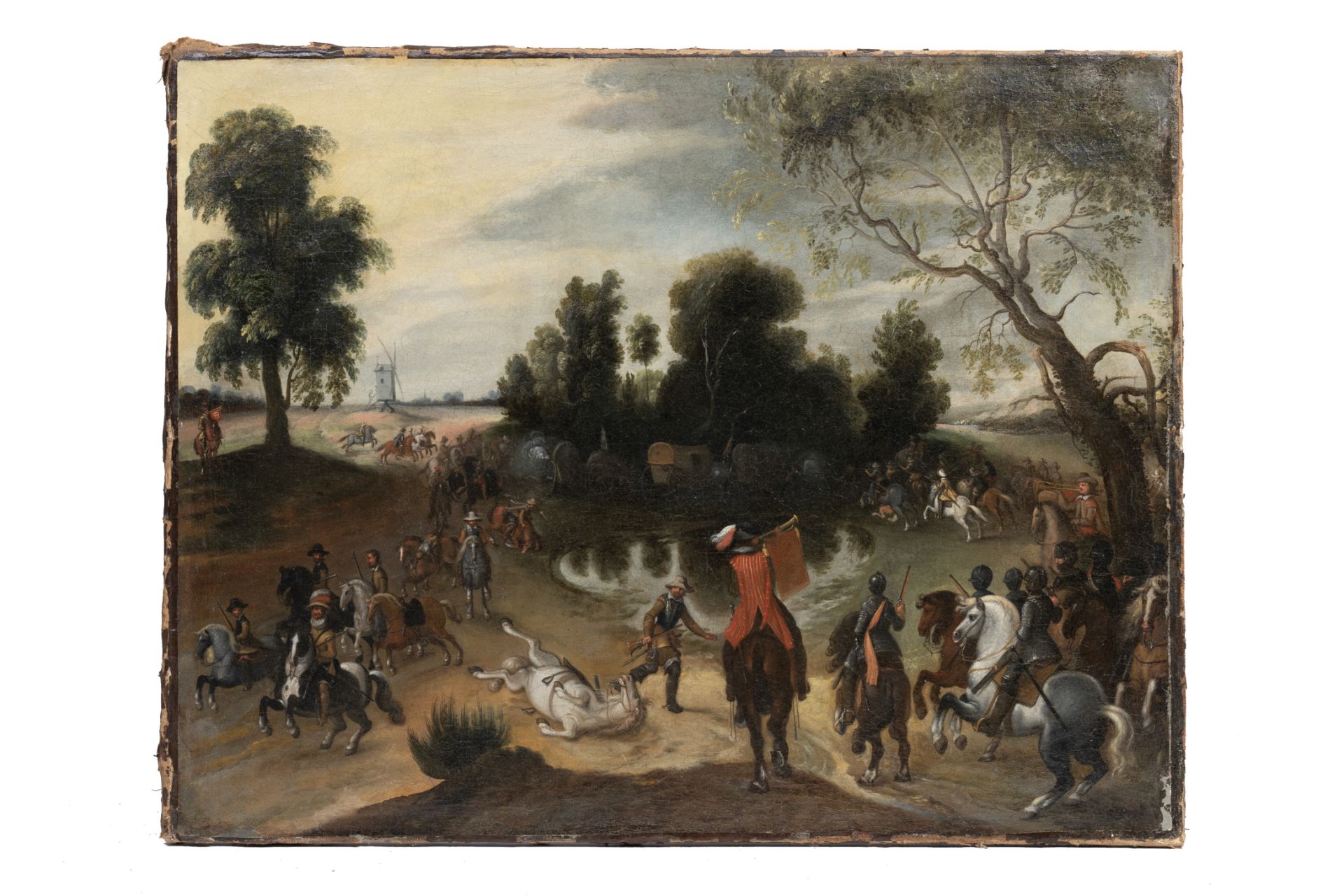 Sebastian Vrancx (1573-1647) and workshop: The ambush, oil on canvas - Image 2 of 7