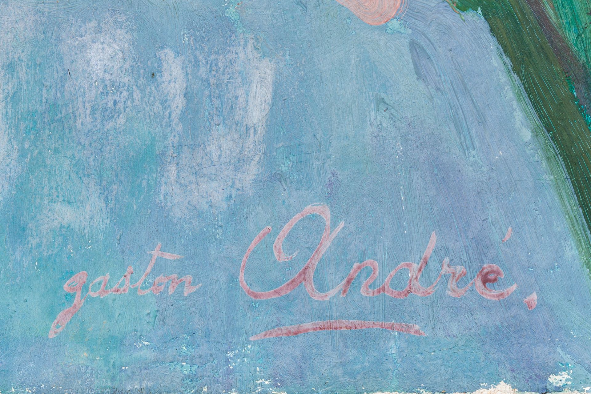 Gaston Andre (1884-1970): 'Glaieuls', oil on canvas - Bild 4 aus 6