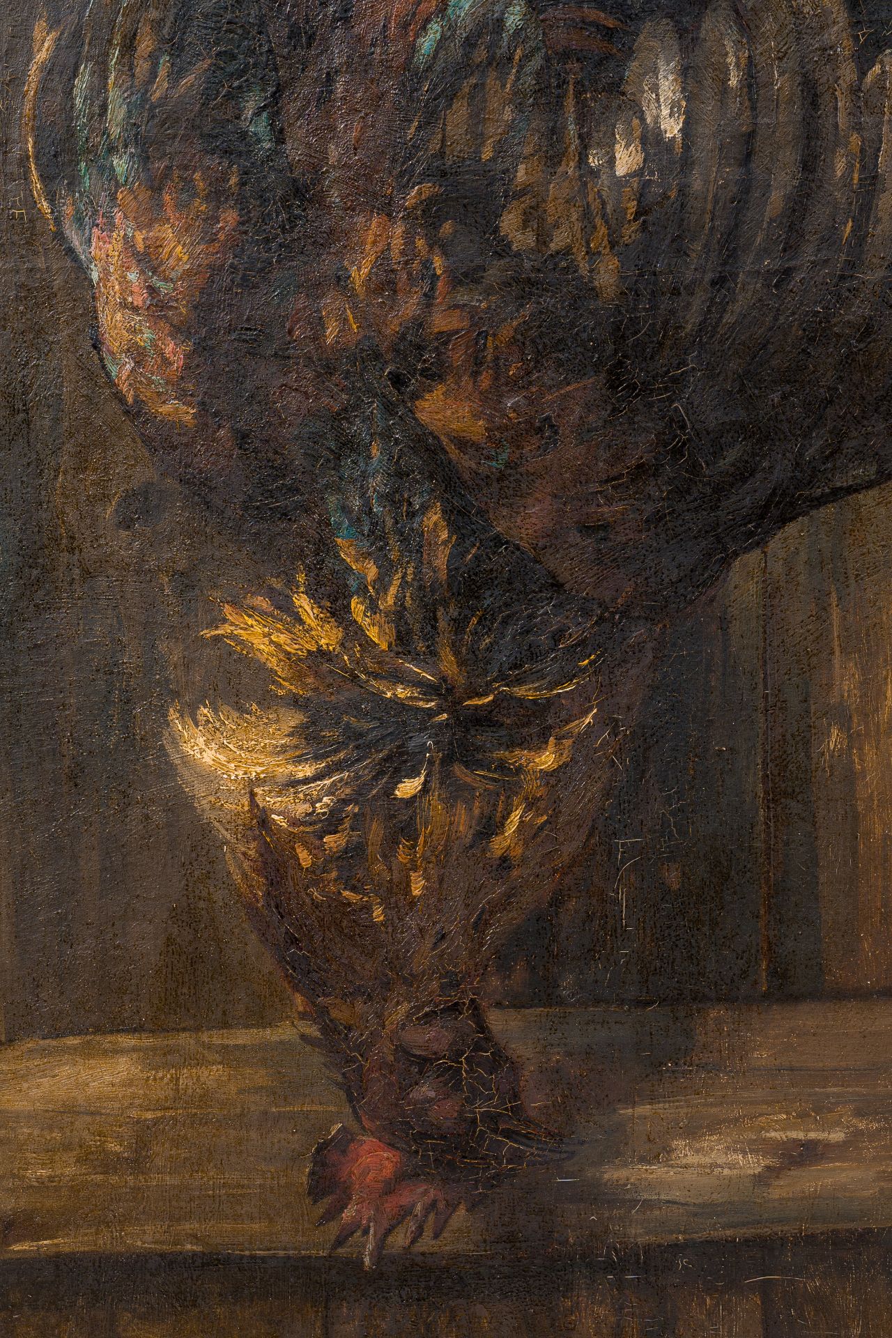Paul Leduc (1876-1943): Still life with rooster, oil on canvas, dated 1904 - Image 5 of 5