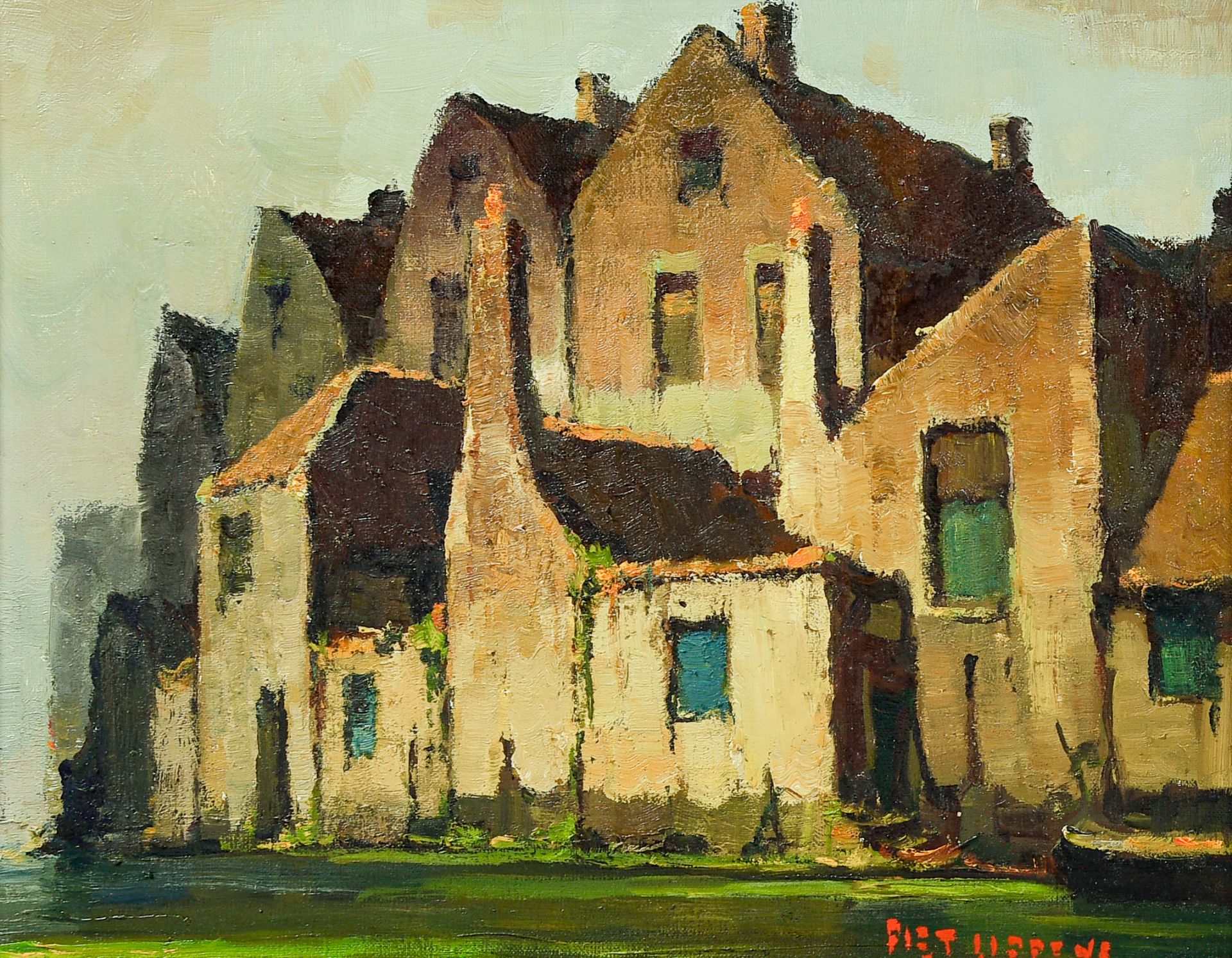 Piet Lippens (1890-1981): Two cityscapes, oil on canvas - Image 3 of 6