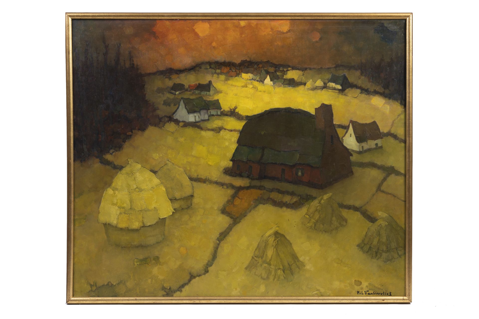 Hilaire Van Biervliet (1891-1982): 'Paysage', oil on canvas - Image 2 of 3
