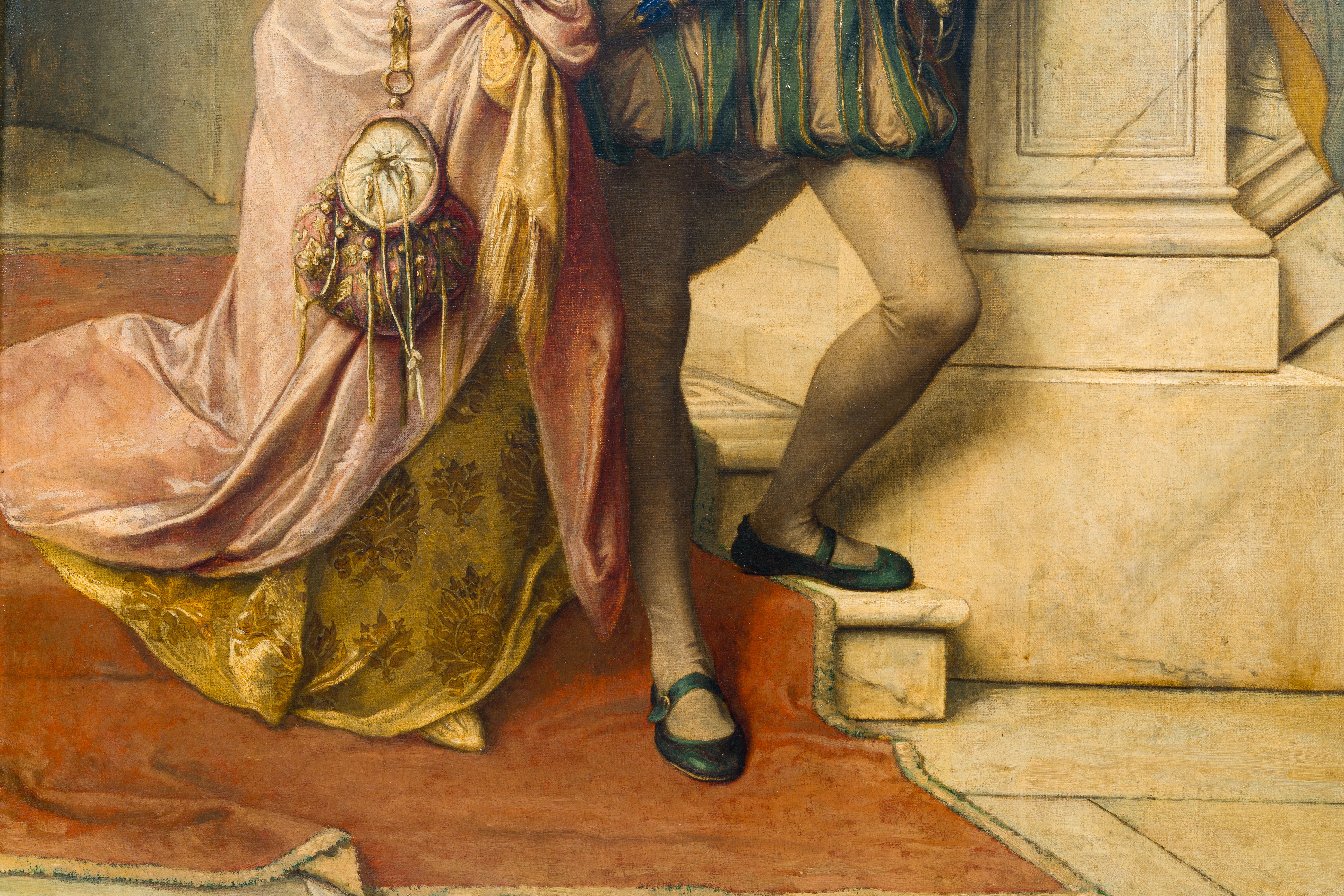 Albrecht De Vriendt (1843-1900): Othello and Desdemona, oil on canvas - Image 8 of 15