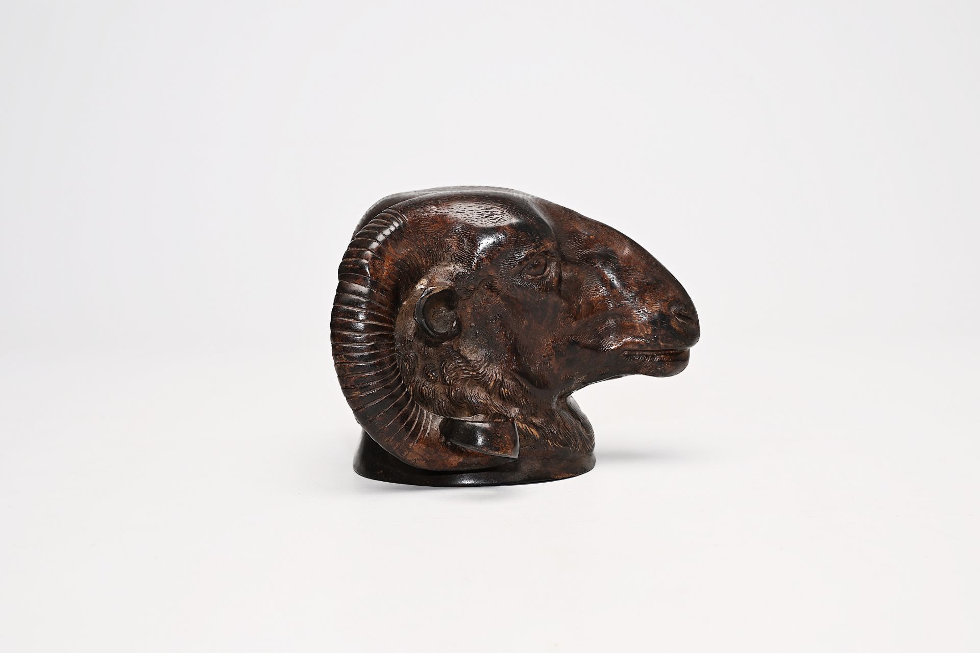 Six bronze mortars, five stampers and a patinated cast iron ram's head, 16th C. and later - Image 12 of 16