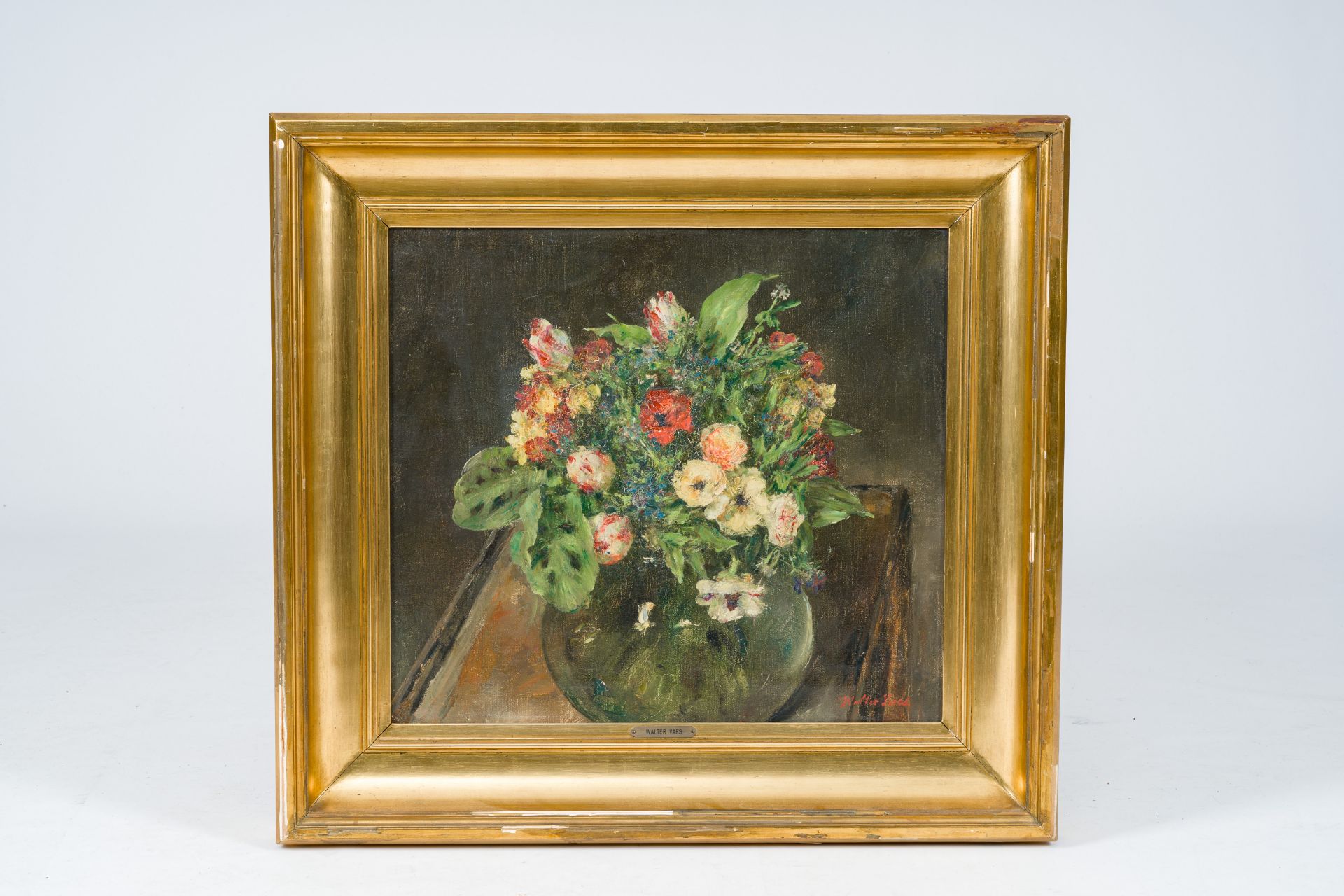 Walter Vaes (1882-1958): Still life of flowers, oil on canvas - Bild 2 aus 5