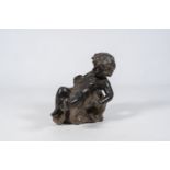 An Italian stone figure of a drunken bacchant, 19th/20th C.