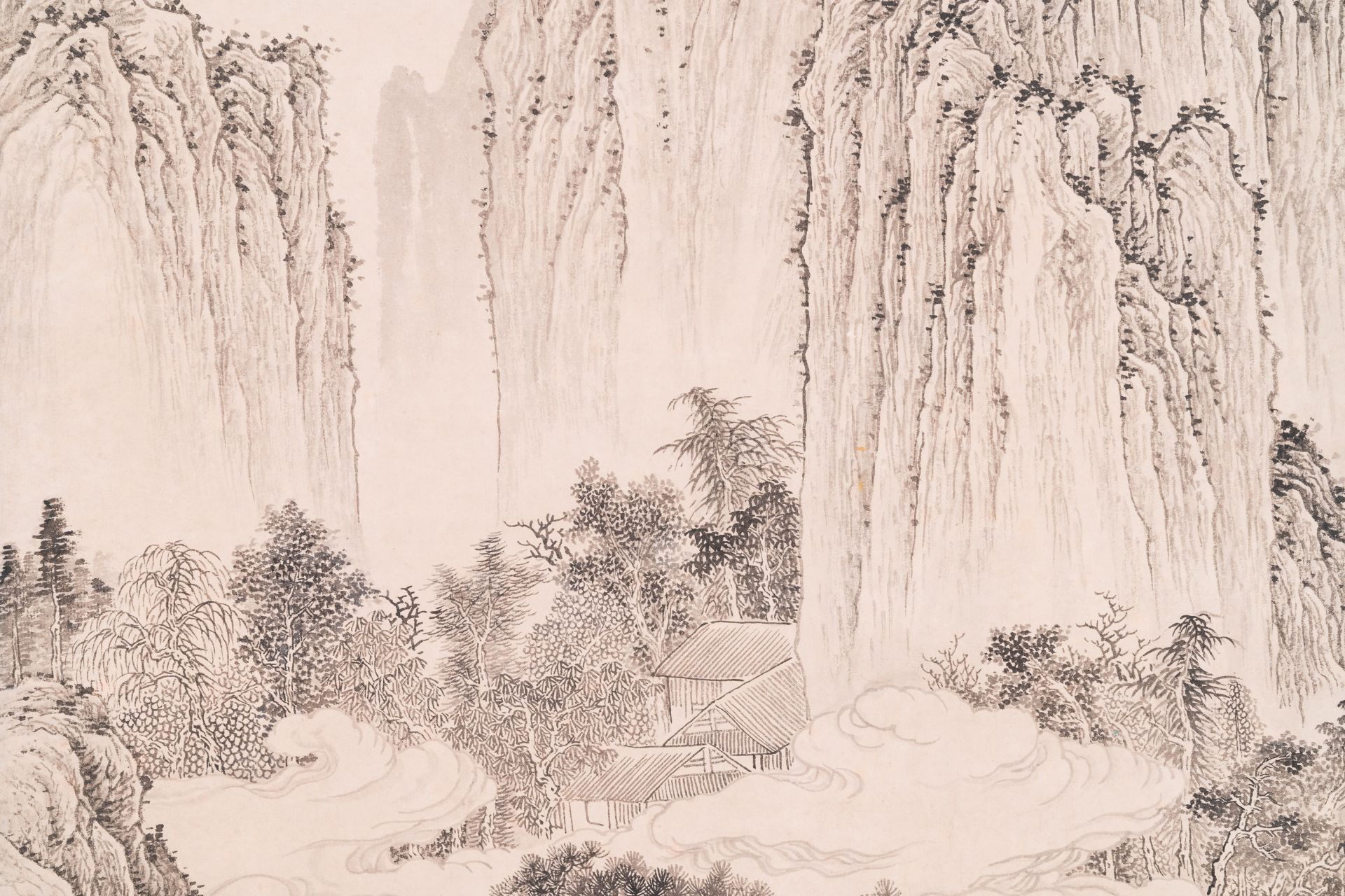 Wu Hufan å´æ¹–å¸† (1894-1968): Mountainous landscape in autumn, ink on paper, dated June 1946 - Bild 5 aus 6