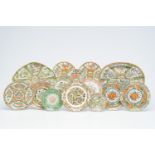 A varied collection of Chinese Canton famille rose plates and dishes, 19th/20th C.