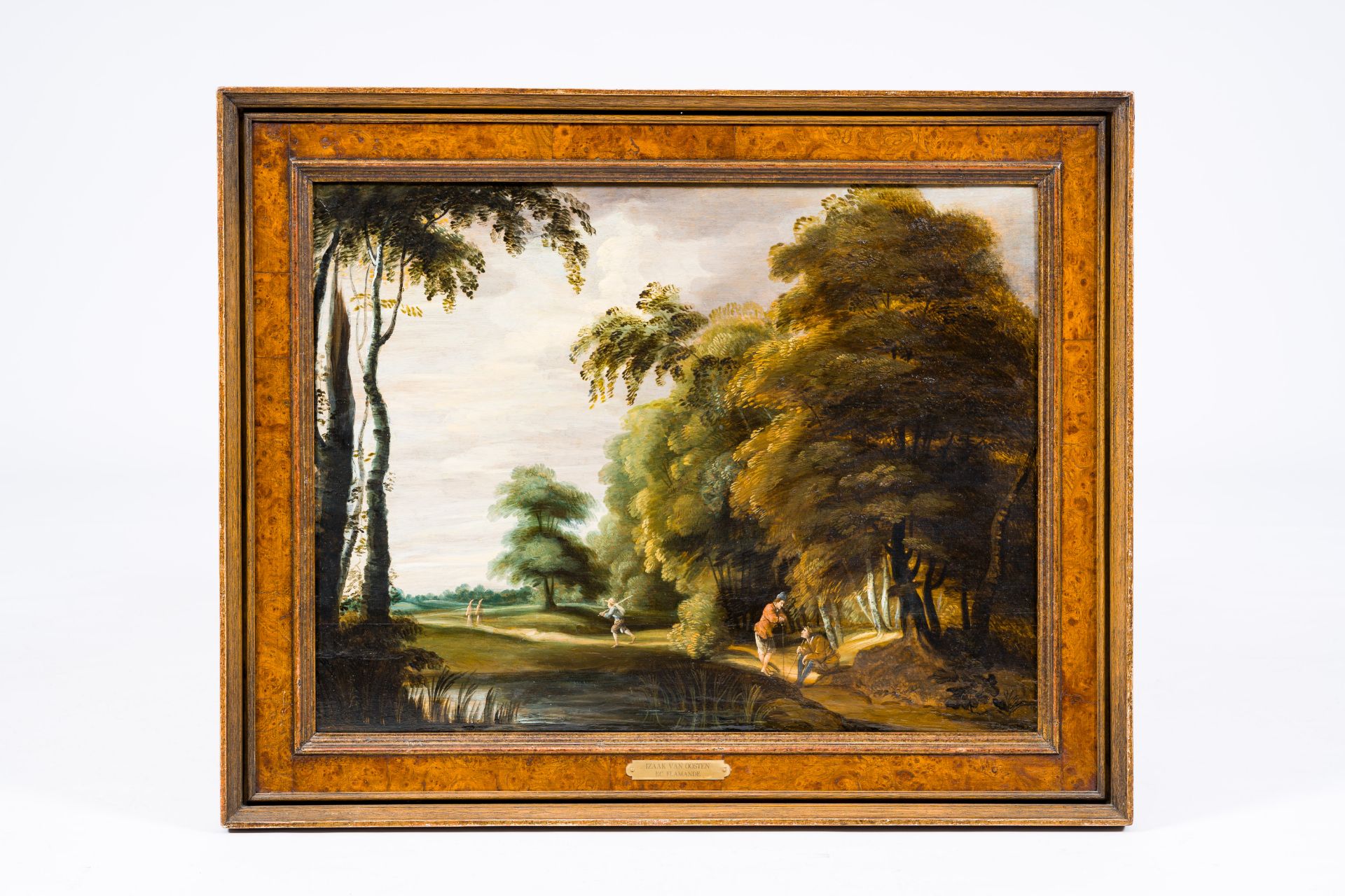 Flemish school: An animated landscape, oil on panel, 17th C. - Image 2 of 3