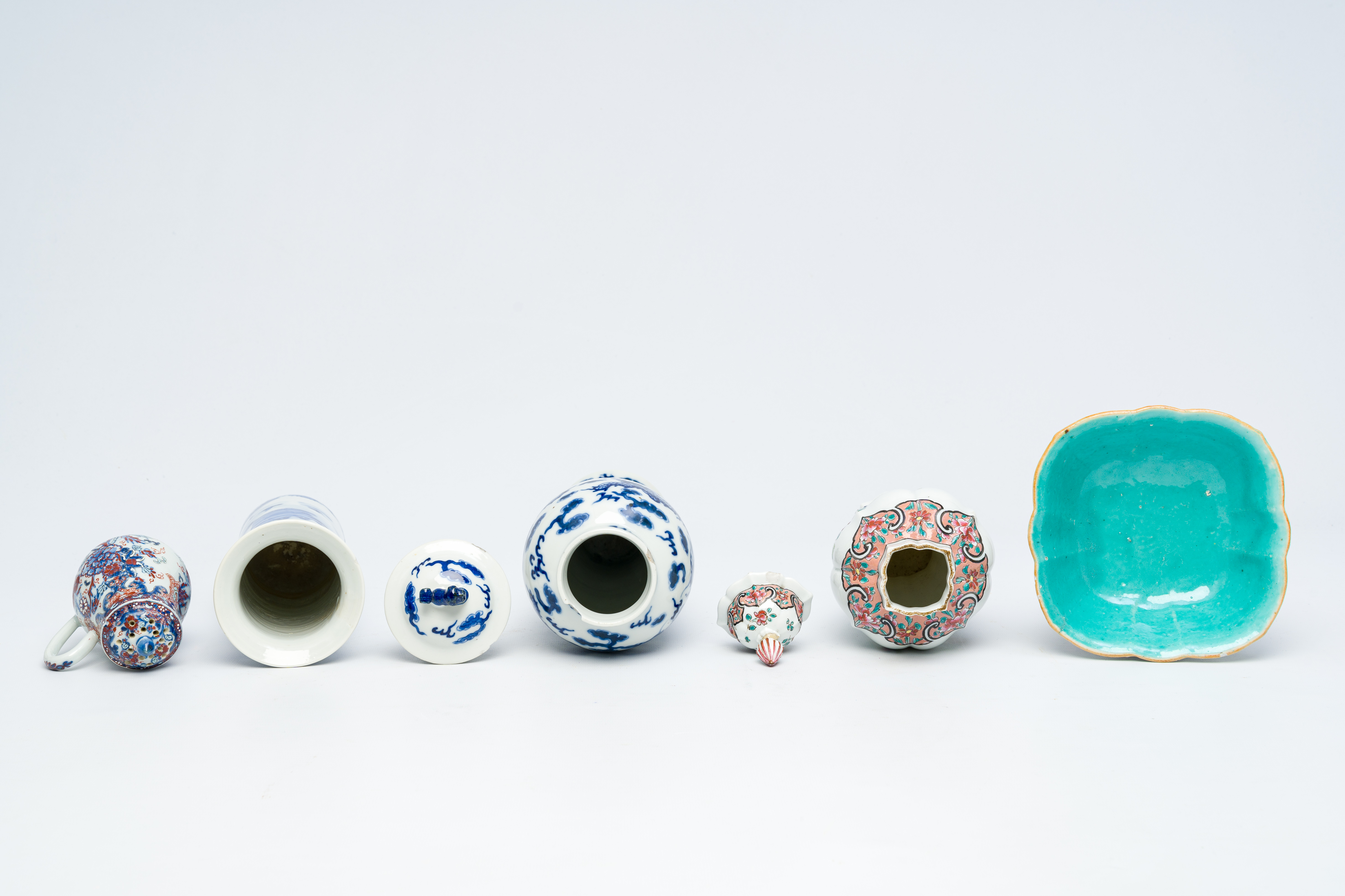 A varied collection of Chinese porcelain, Canton enamel and jade, Qianlong and later - Image 8 of 11