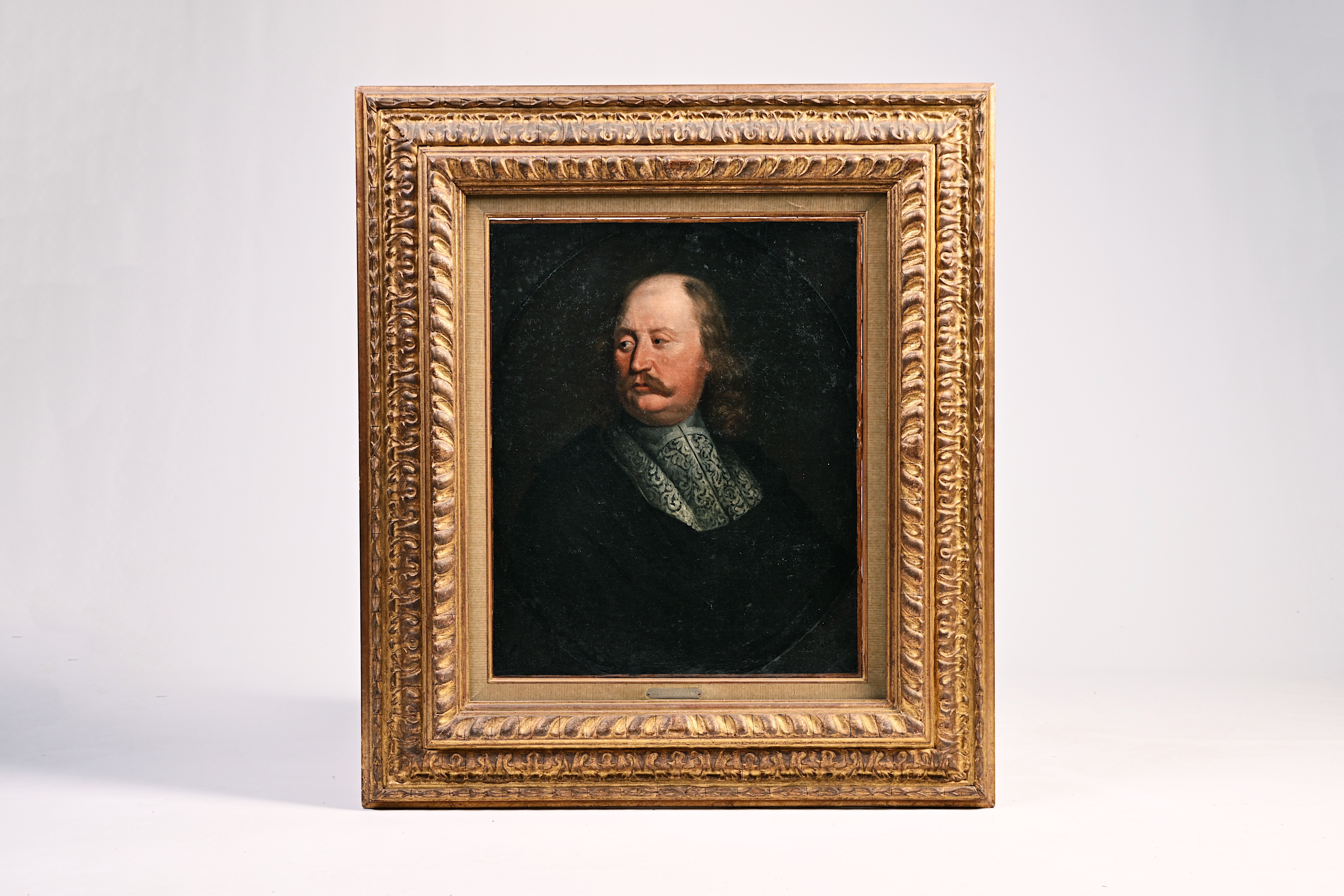 French school, follower of Jacob Jordaens: Portrait of a man (Phillipe de Champaigne?), oil on canva - Image 2 of 6