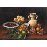 European school, in the manner of the Spanish school of the 17th C.: Still life with fruits and tabl