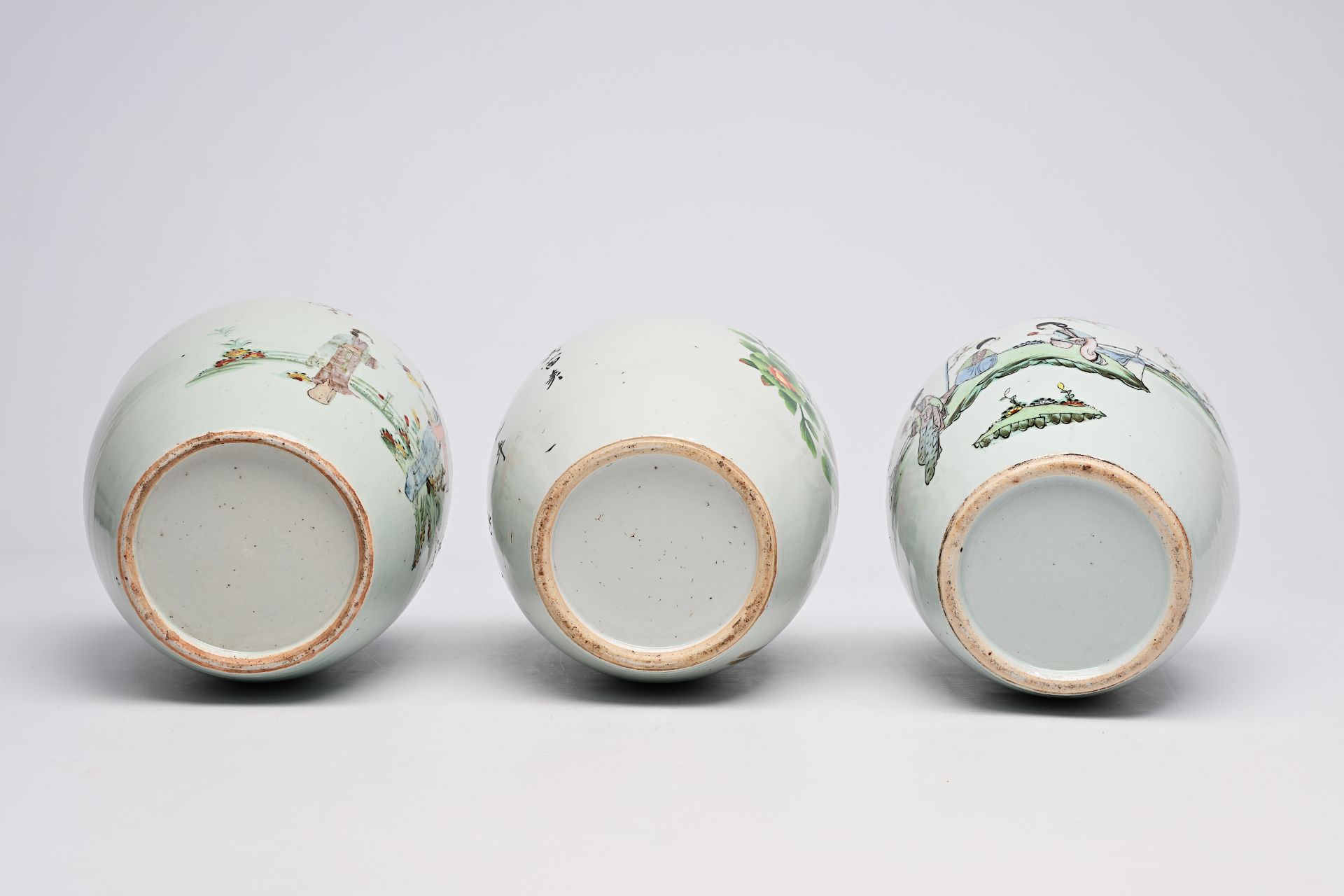 Six Chinese famille rose and qianjiang cai ginger jars with floral and figurative design, 19th/20th - Image 30 of 34